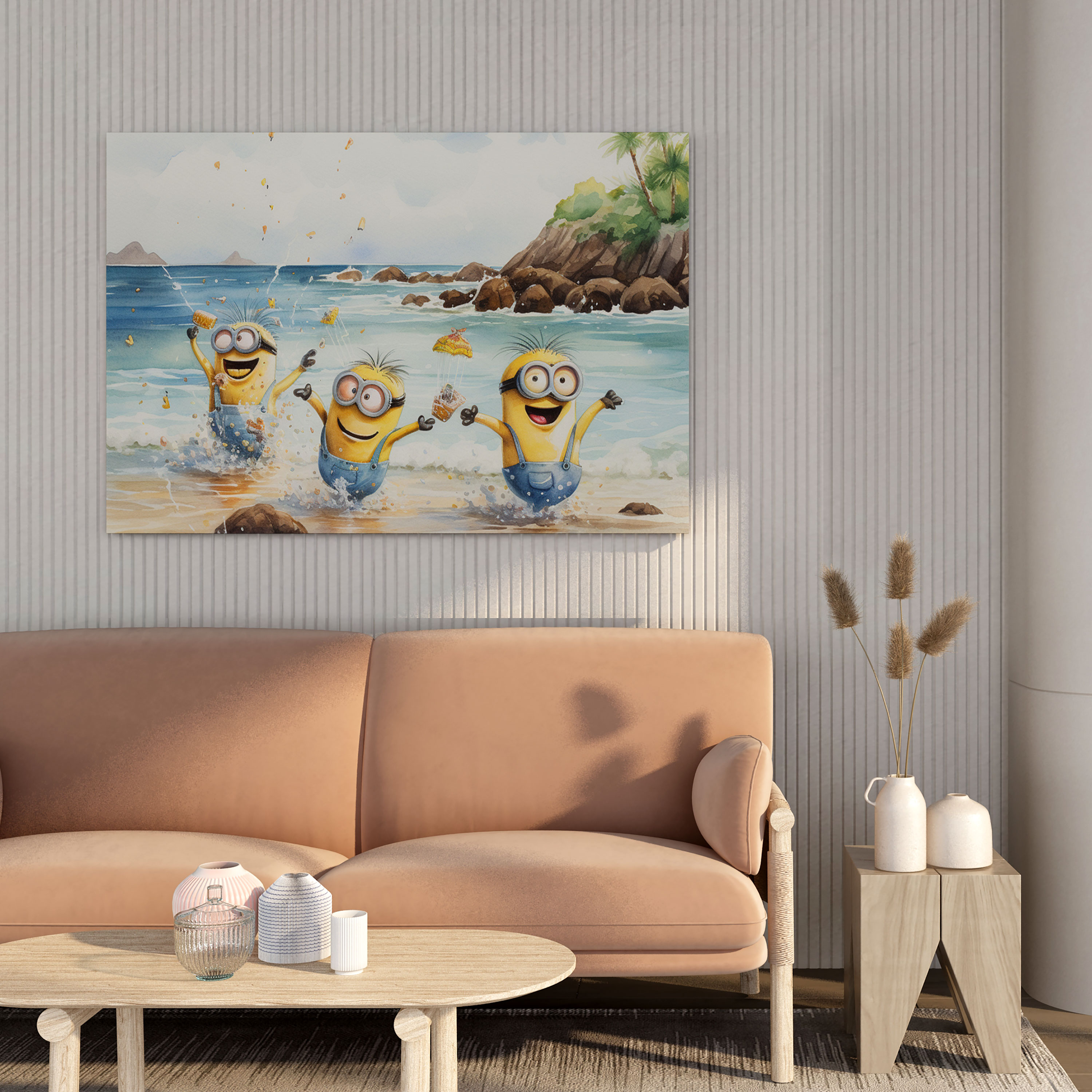 Minions Wall Art - Watercolor Painting Canvas Print - Minions, Minions, Wall Decoration, Watercolor Painting