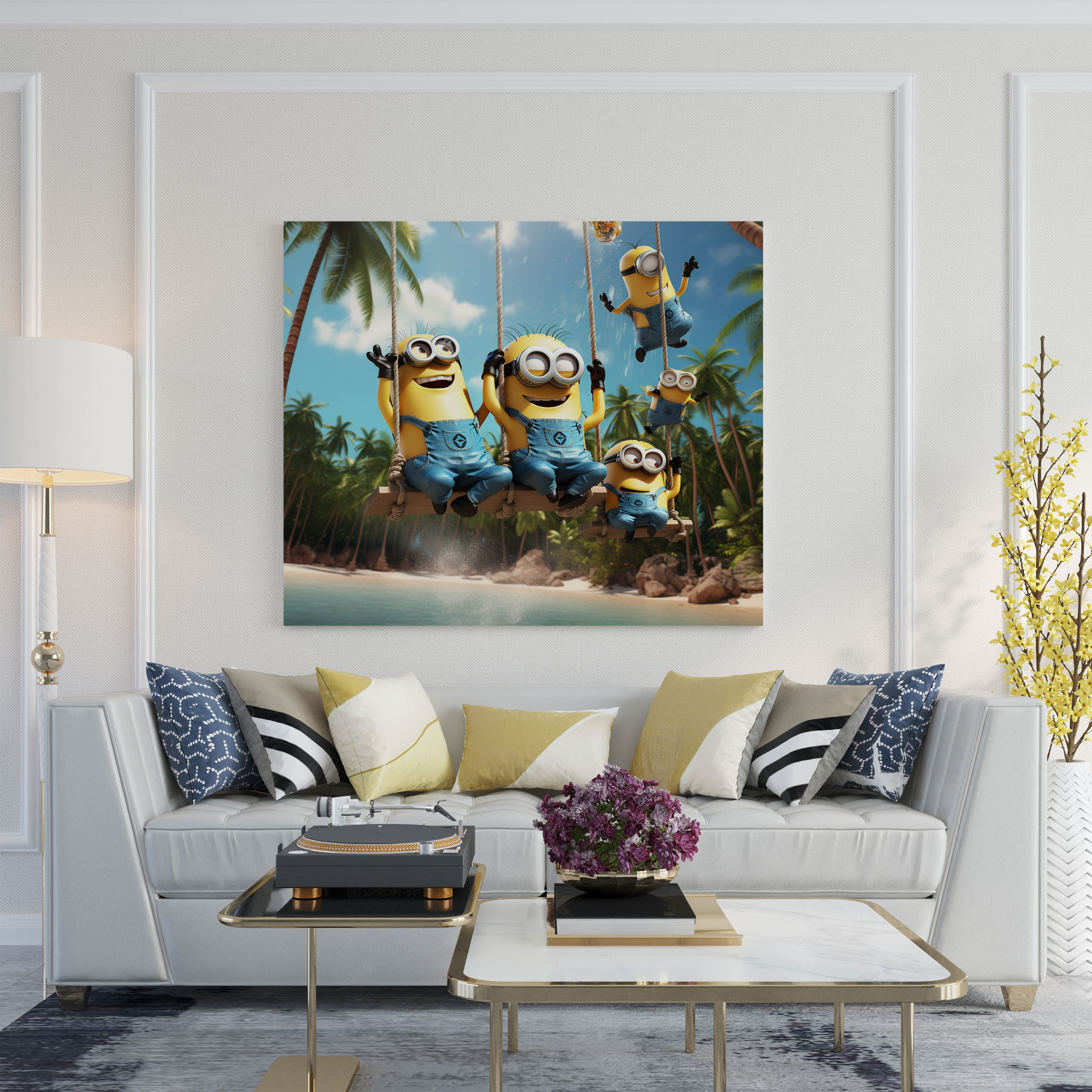 Minions Wall Art - Minions On Adventure In Tropical Paradise - High Quality Canvas Print - Minions, Canvas Wall Art, Home Decoration, Minions