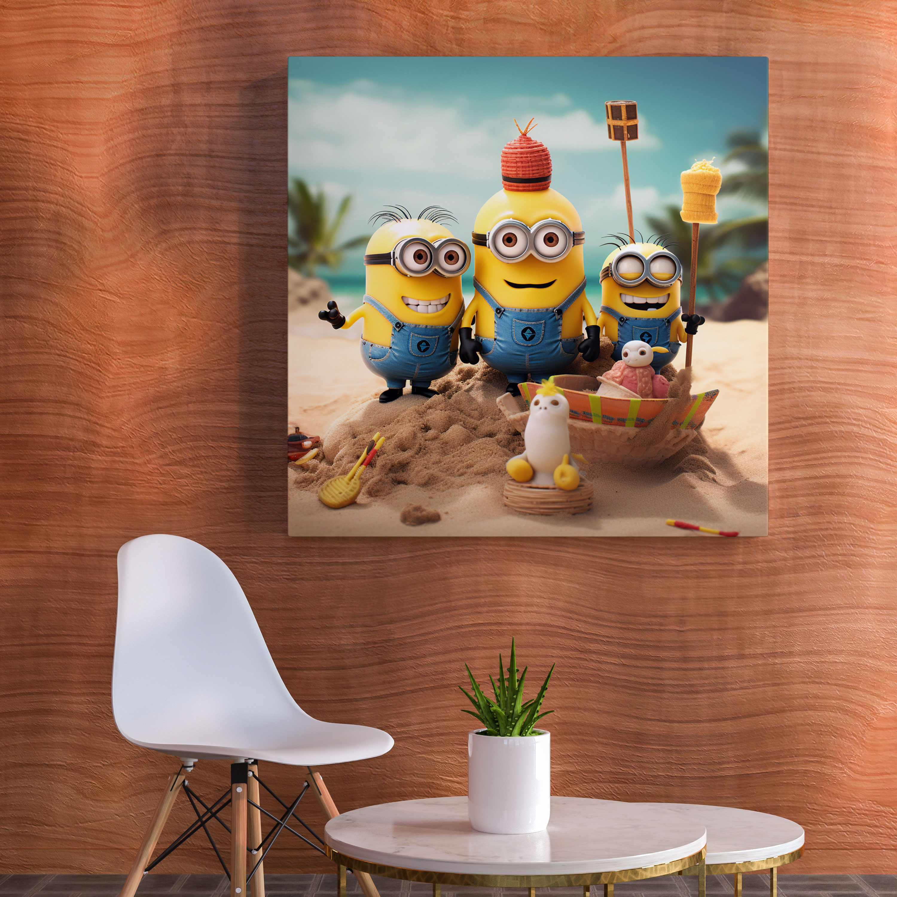 Minions Wall Decoration - Fun-Filled Day At The Beach With Minions - Premium Canvas Print - Minions, Wall Art, Canvas Print, Minions