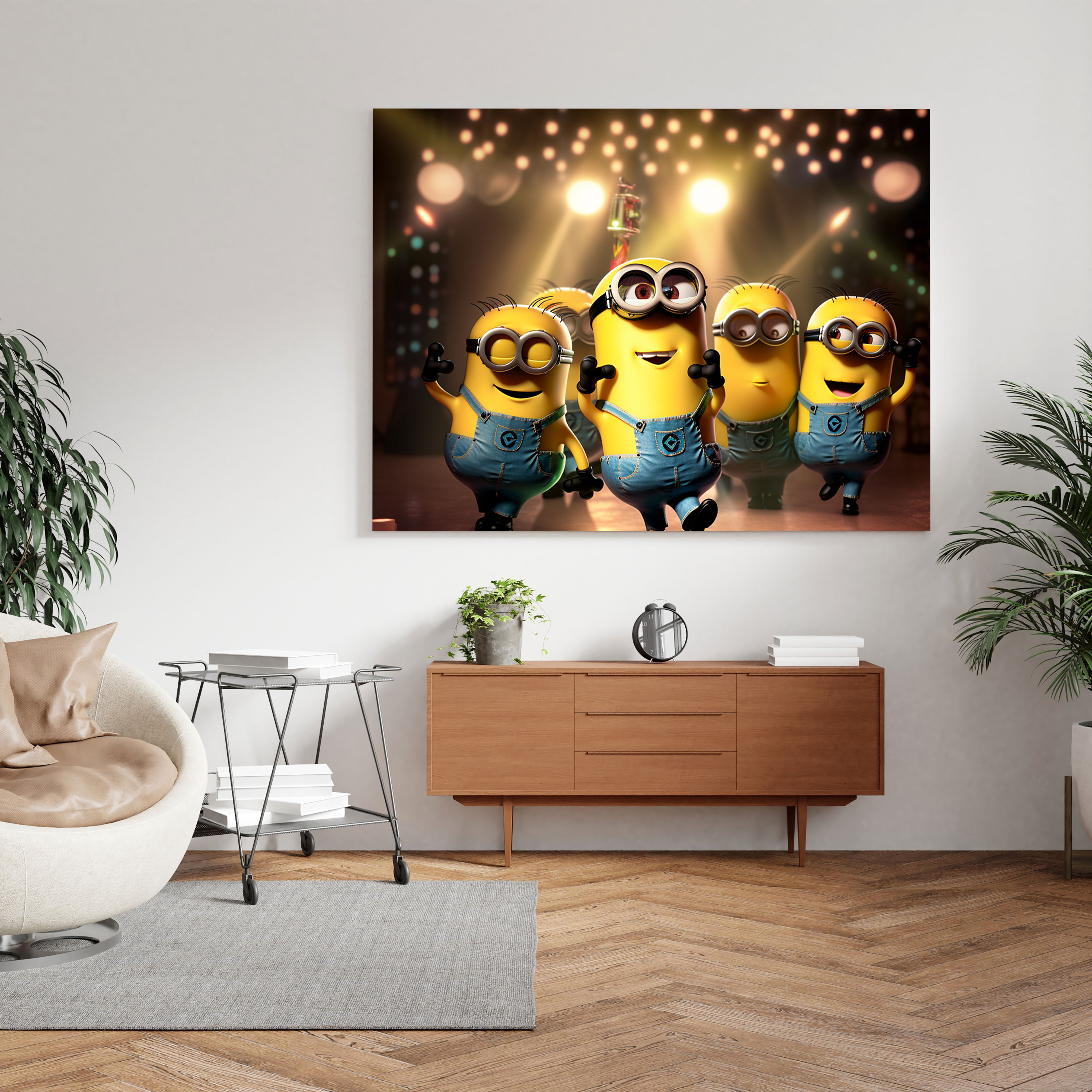 Minions Wall Art - Lively Minions Dance Party - Premium Canvas Print - Minions, Canvas Wall Art, Premium, Minions
