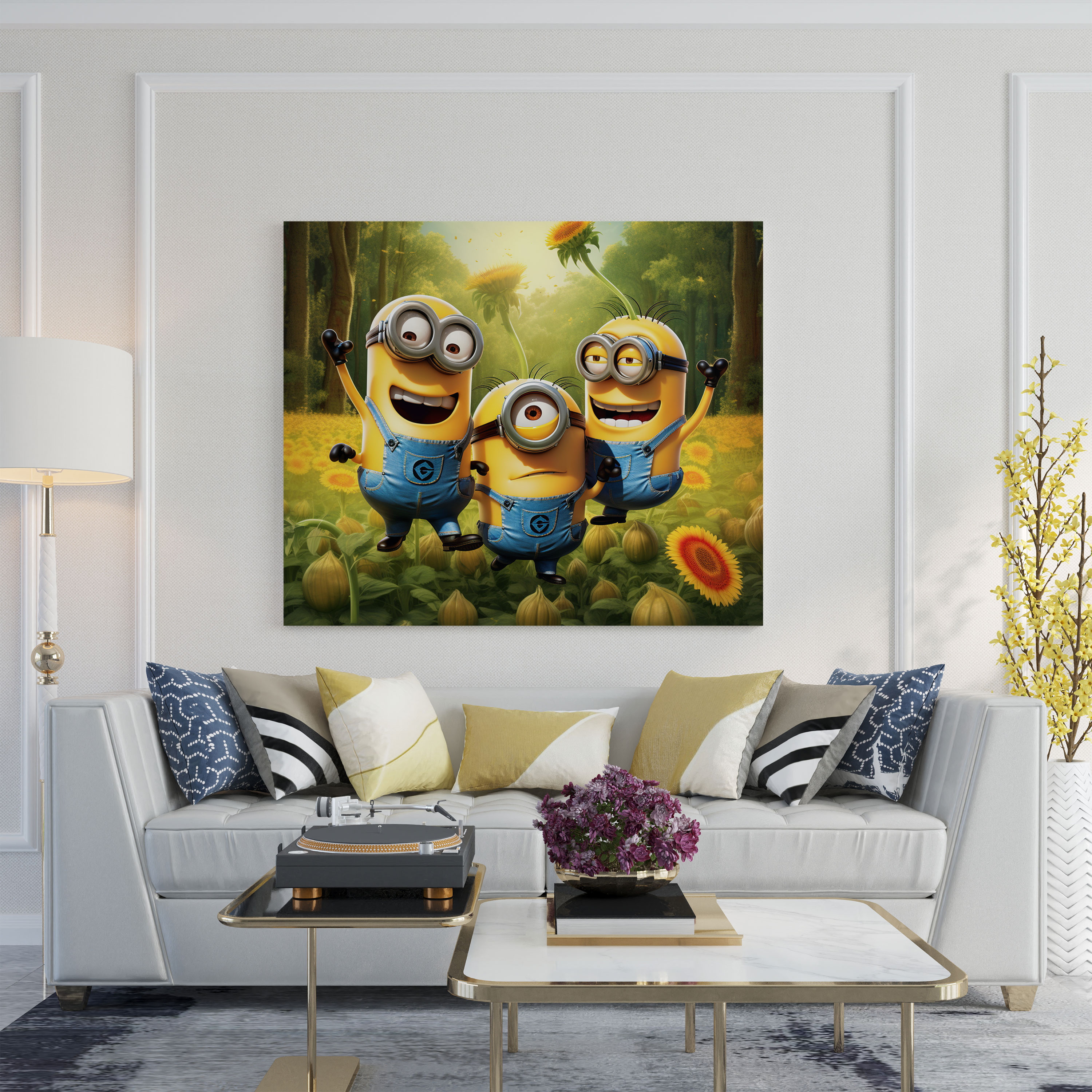 Minions Kanvas Tablo - Sevimli Çizgi Film Duvar Sanatı