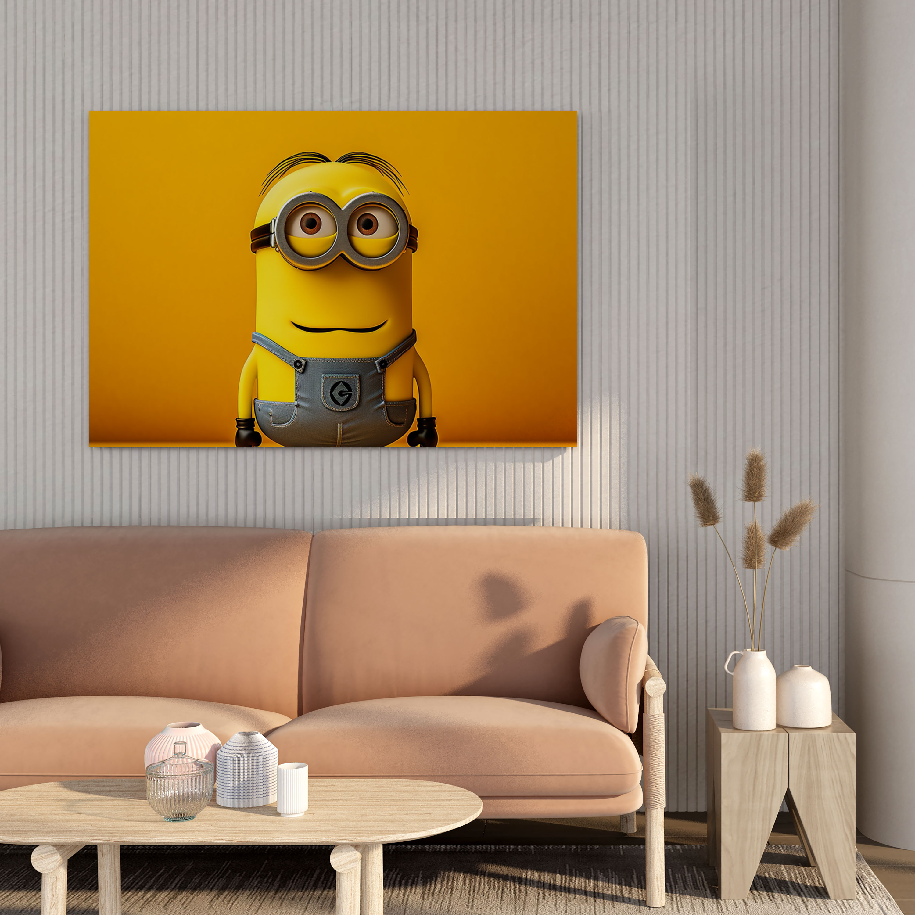 Minyonlar Duvar Sanatı - Modern Minimalist Kanvas Tablo - Güzellik Basitlik Ev Dekorasyonu