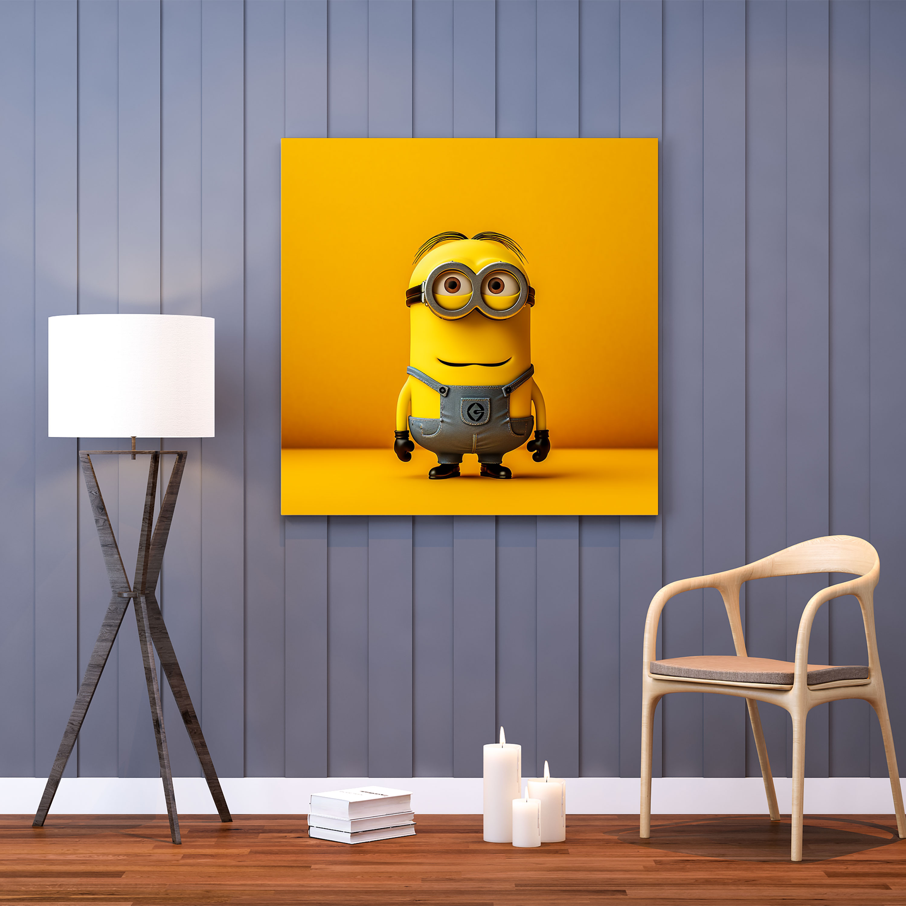 Minyonlar Duvar Sanatı - Modern Minimalist Kanvas Tablo - Güzellik Basitlik Ev Dekorasyonu
