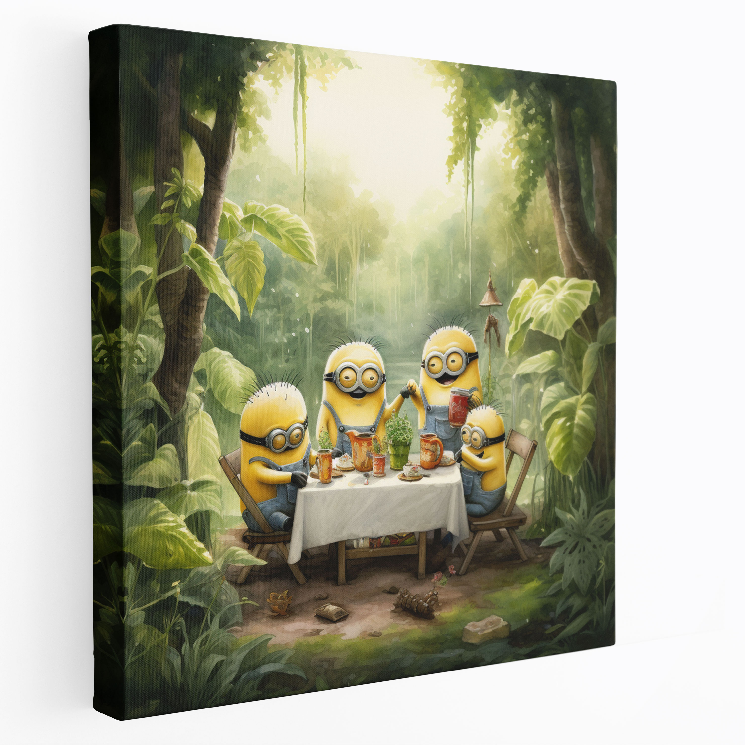 Minions Kanvas Tablo - Suluboya Piknik Duvar Sanatı