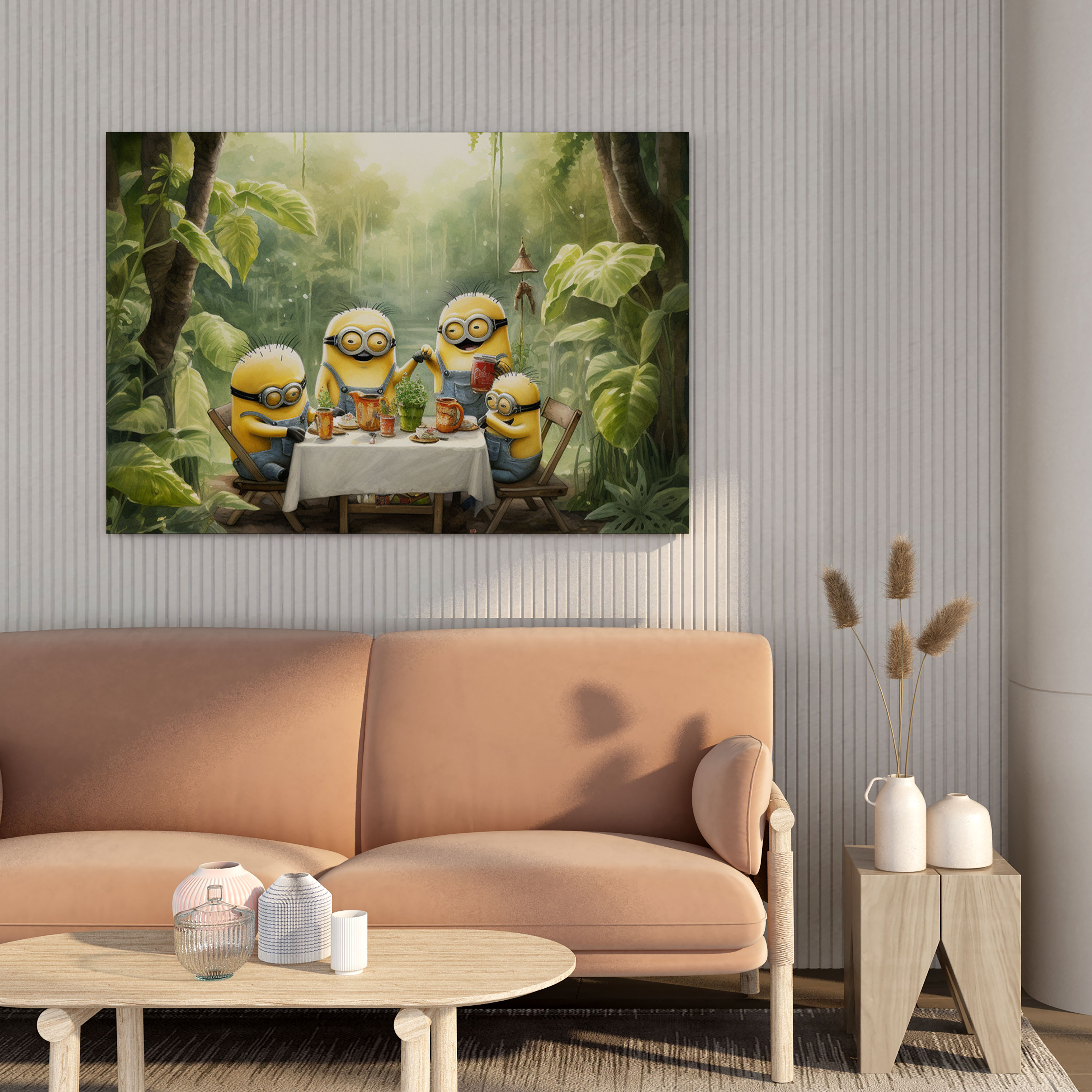 Minions Kanvas Tablo - Suluboya Piknik Duvar Sanatı