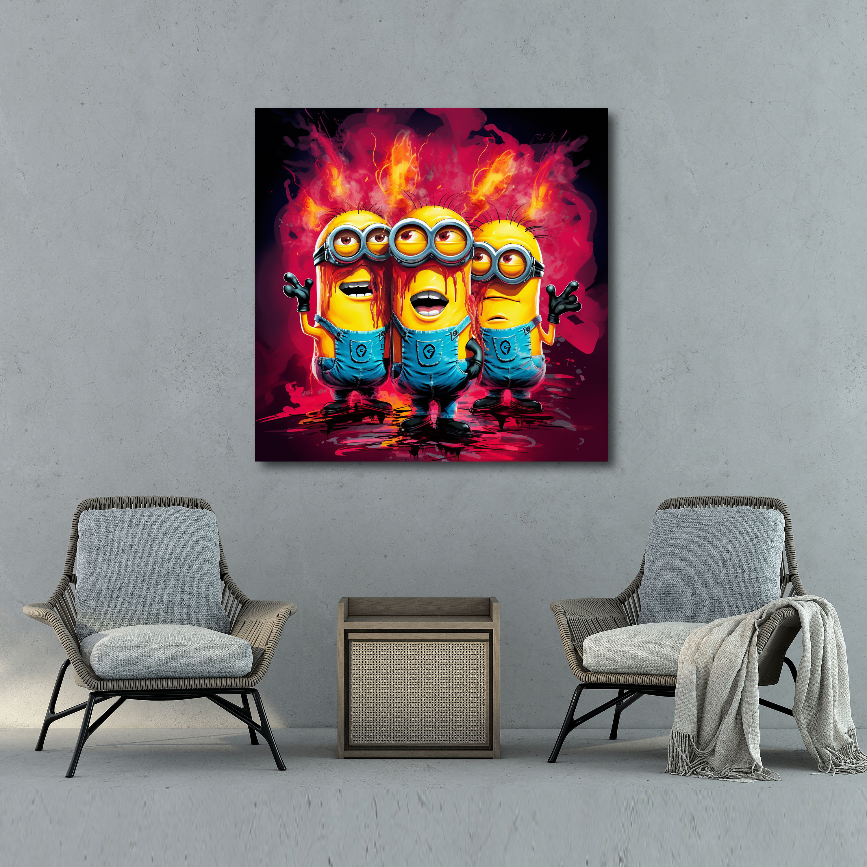 Minions Canvas Print - Pop Art Mischievous Wall Art - Minions, Home Decoration, Canvas Print, Life