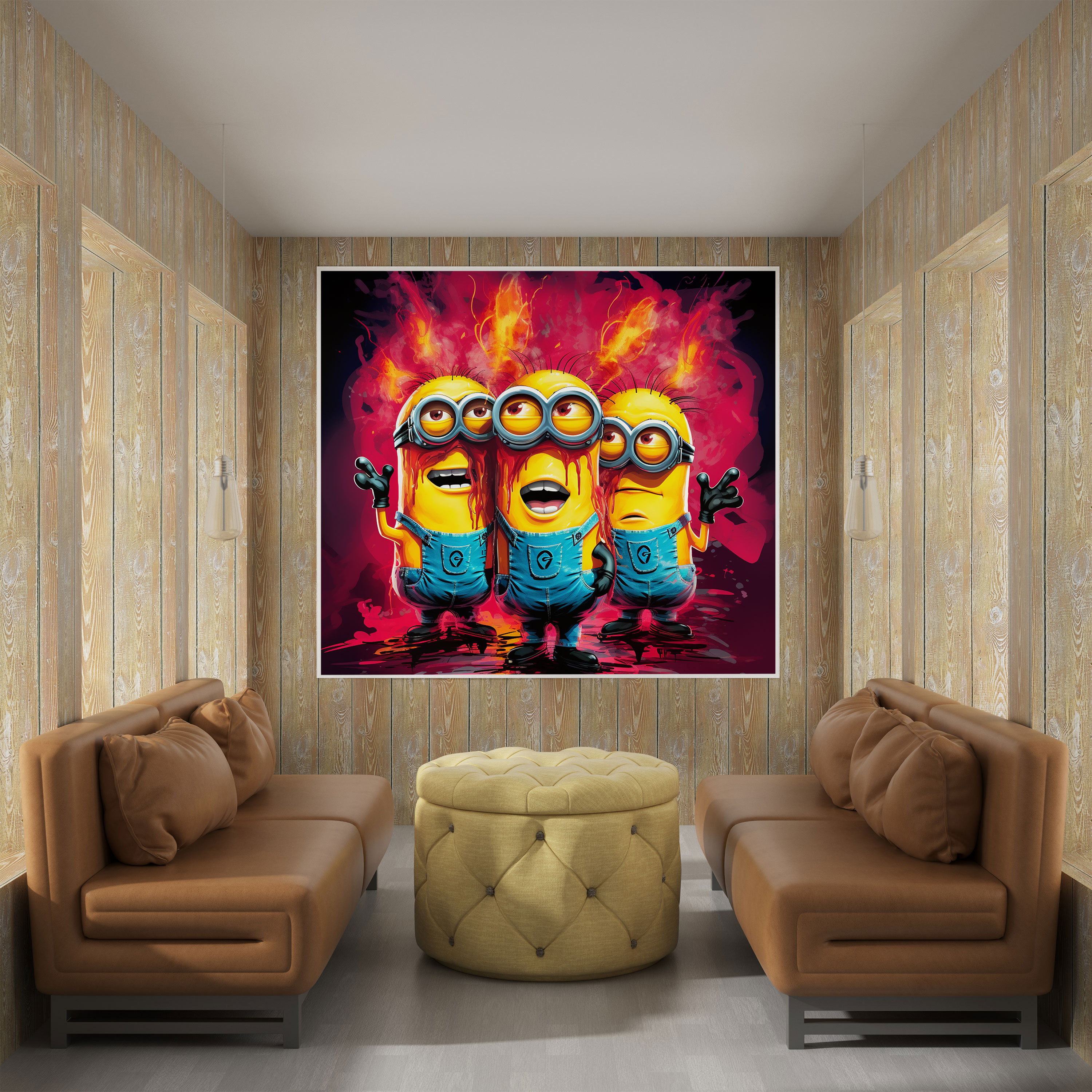 Minions Canvas Print - Pop Art Mischievous Wall Art - Minions, Home Decoration, Canvas Print, Life