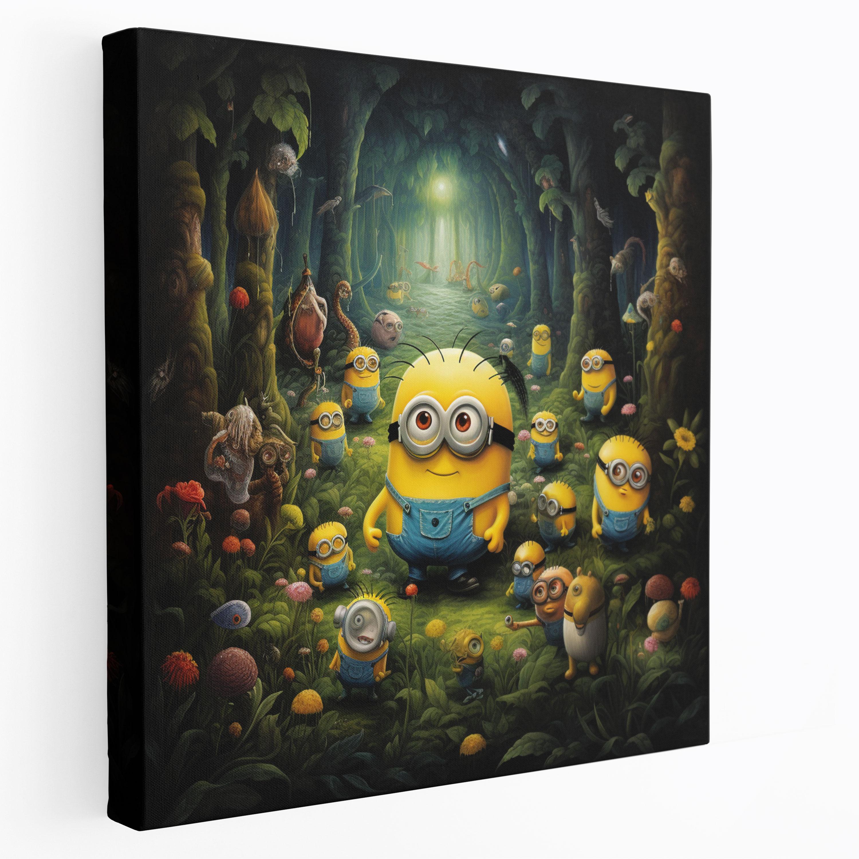 Minions Wall Art - Whimsical Forest Canvas Print - Minions, Wall Decoration, Imagination, Home Decoration