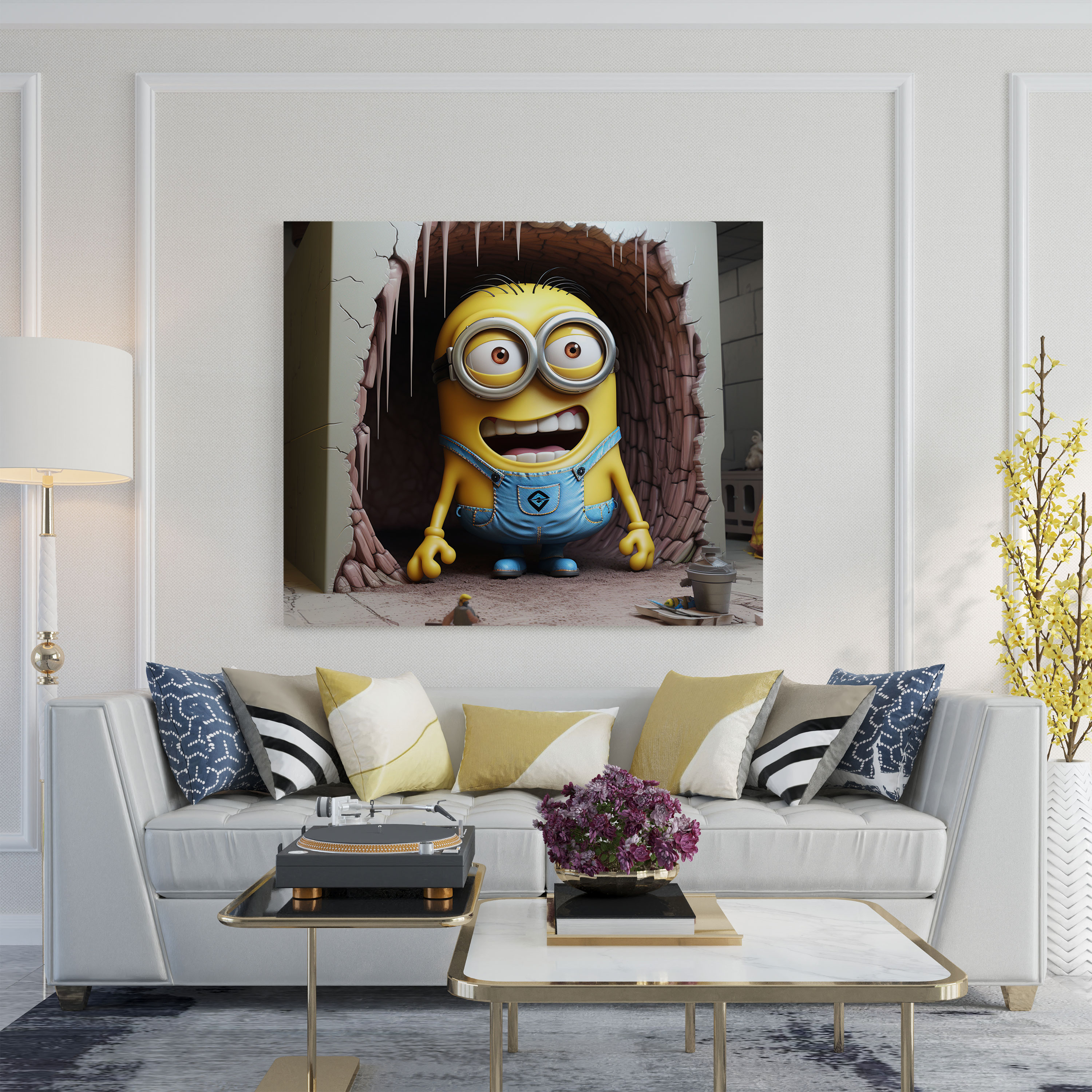 Minions 3D Canvas Print - Minions, Innovative, Wall Decoration, Playful