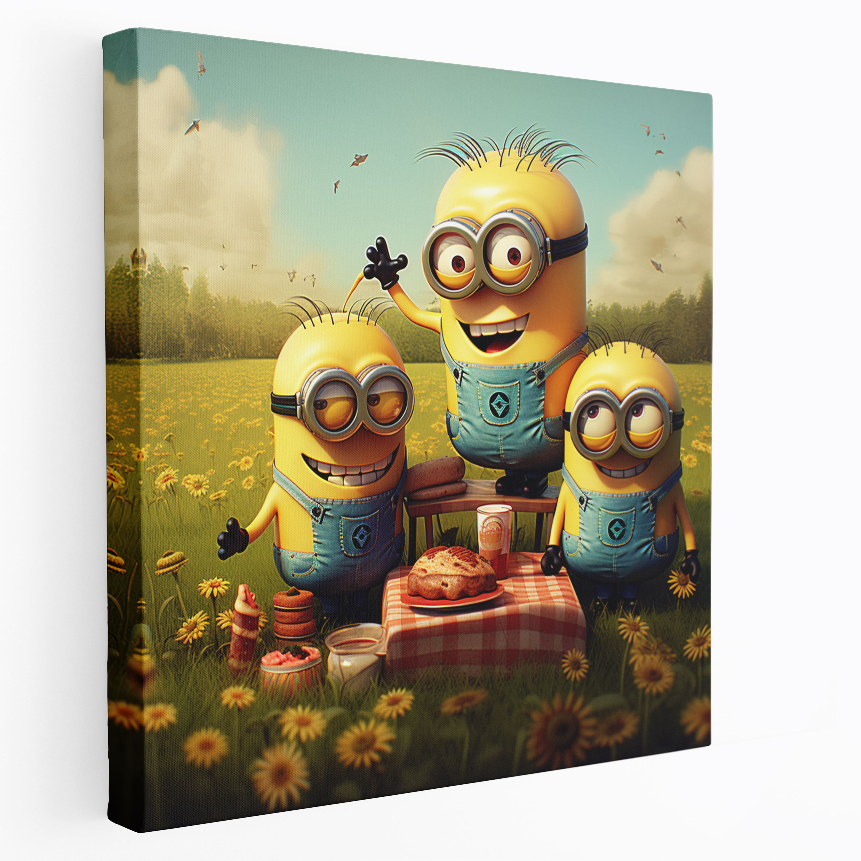 Minions Canvas Print - Cartoon-Style Illustration Wall Art - Minions, Canvas Print, Home Decoration, Wall Art