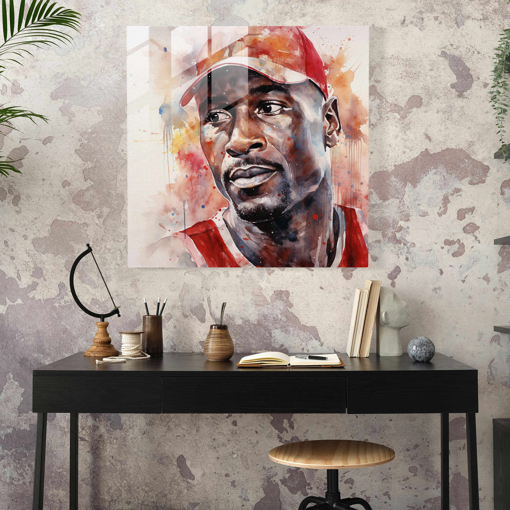 Michael Jordan Glass Print - Micheal Jordan, Michael Jordan, Glass Art, Sports