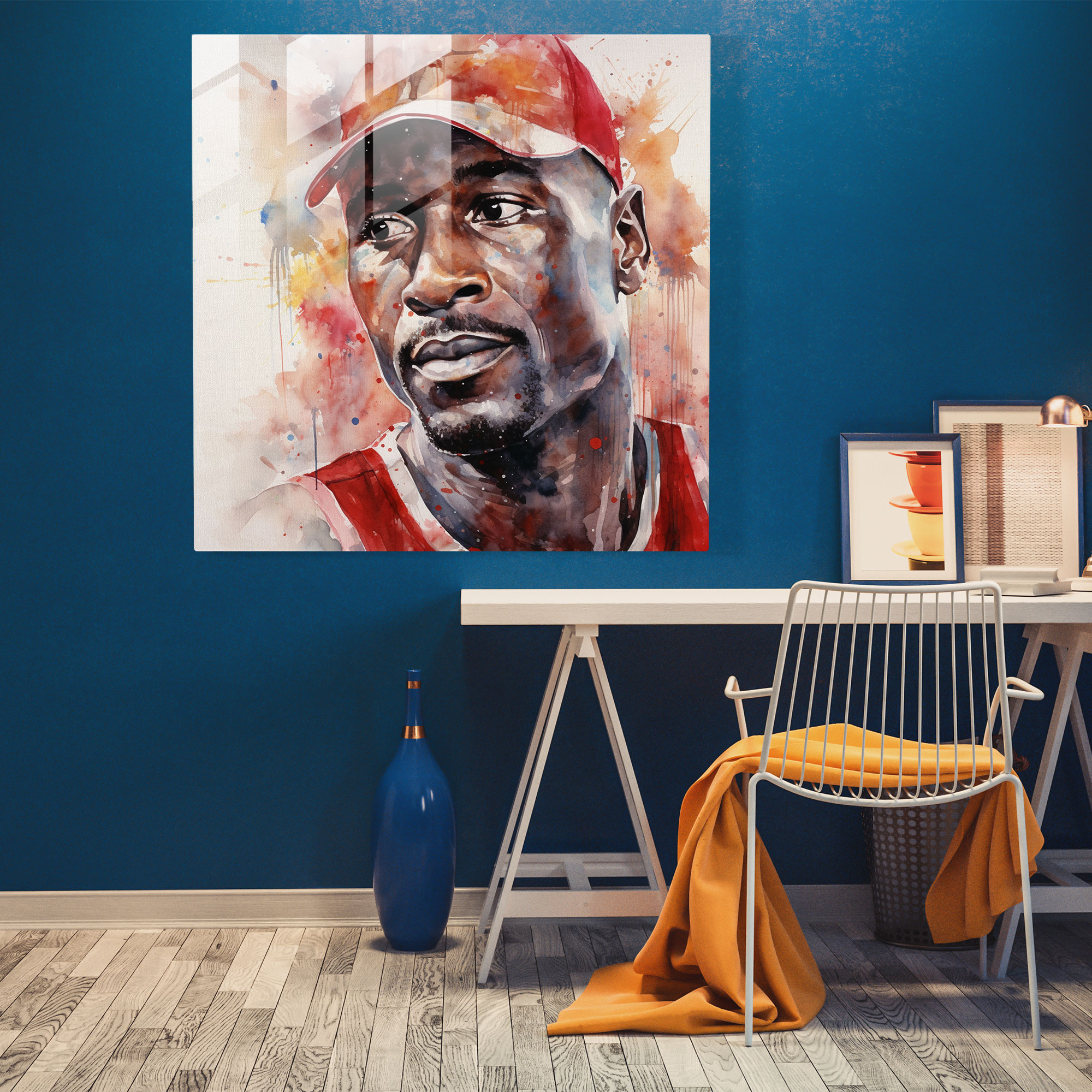 Michael Jordan Glass Print - Micheal Jordan, Michael Jordan, Glass Art, Sports