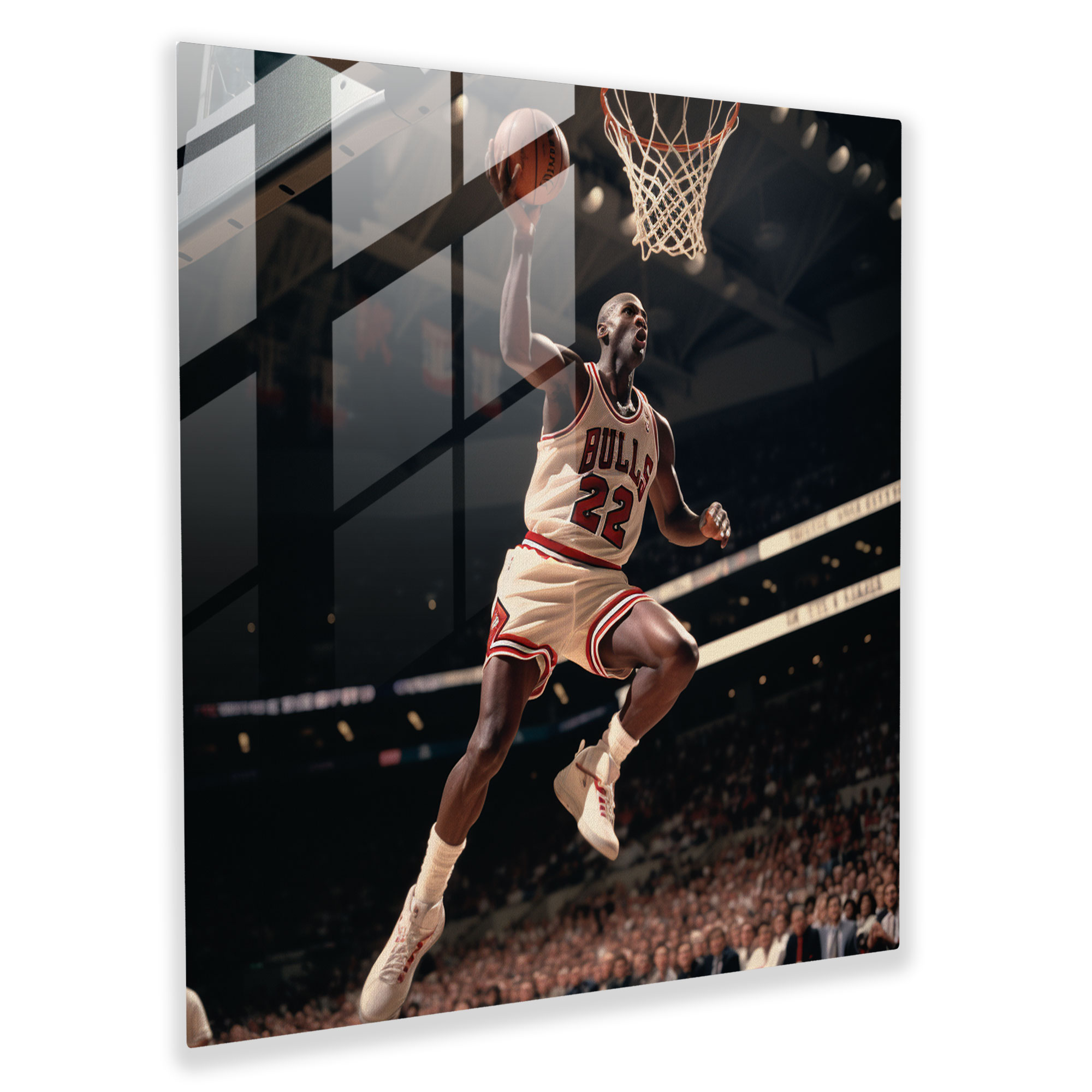 Michael Jordan Glass Print - Micheal Jordan, Wall Decoration, Photograph, Nostalgia