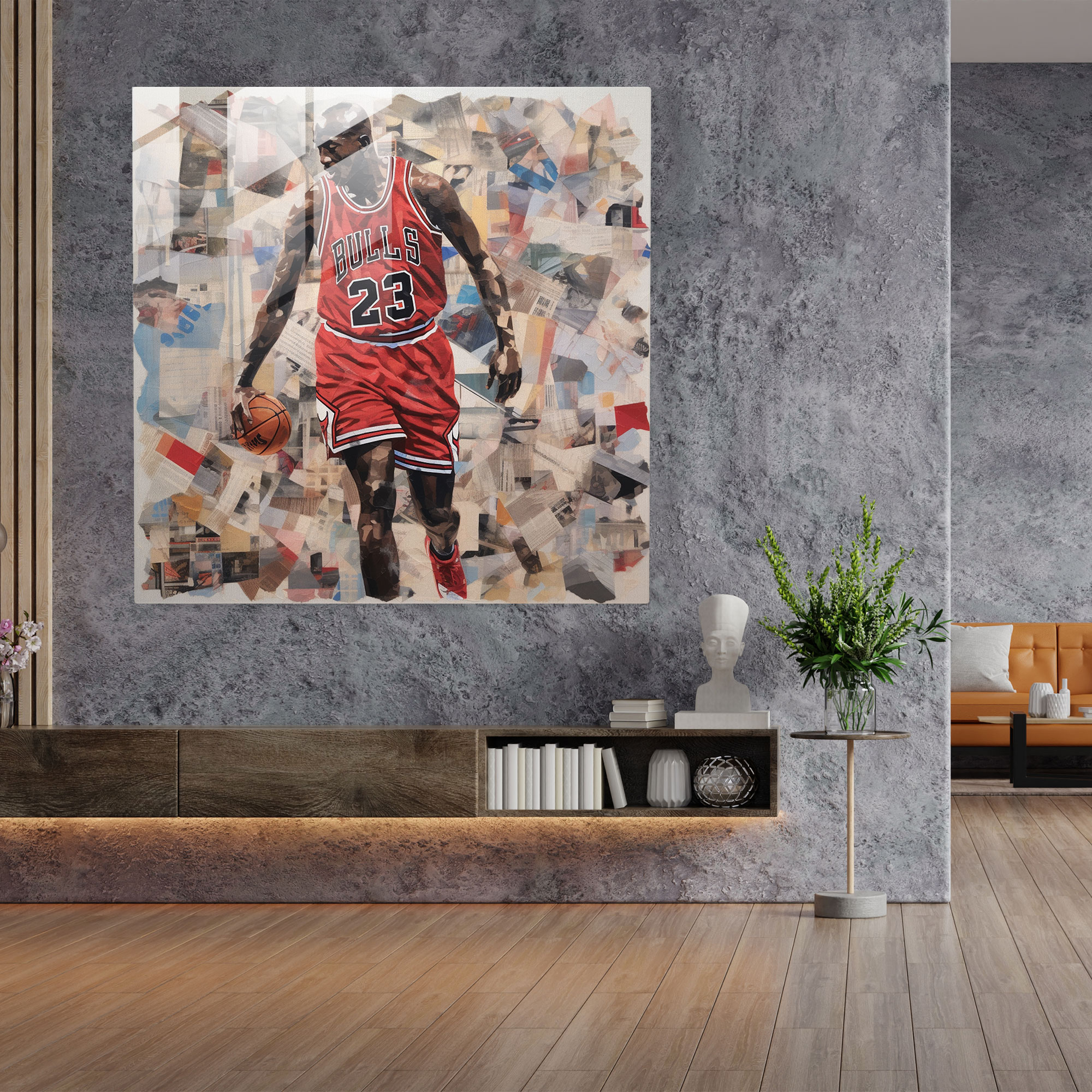 Michael Jordan Glass Print - Micheal Jordan, Glass Wall Art, Michael Jordan, Wall Decoration