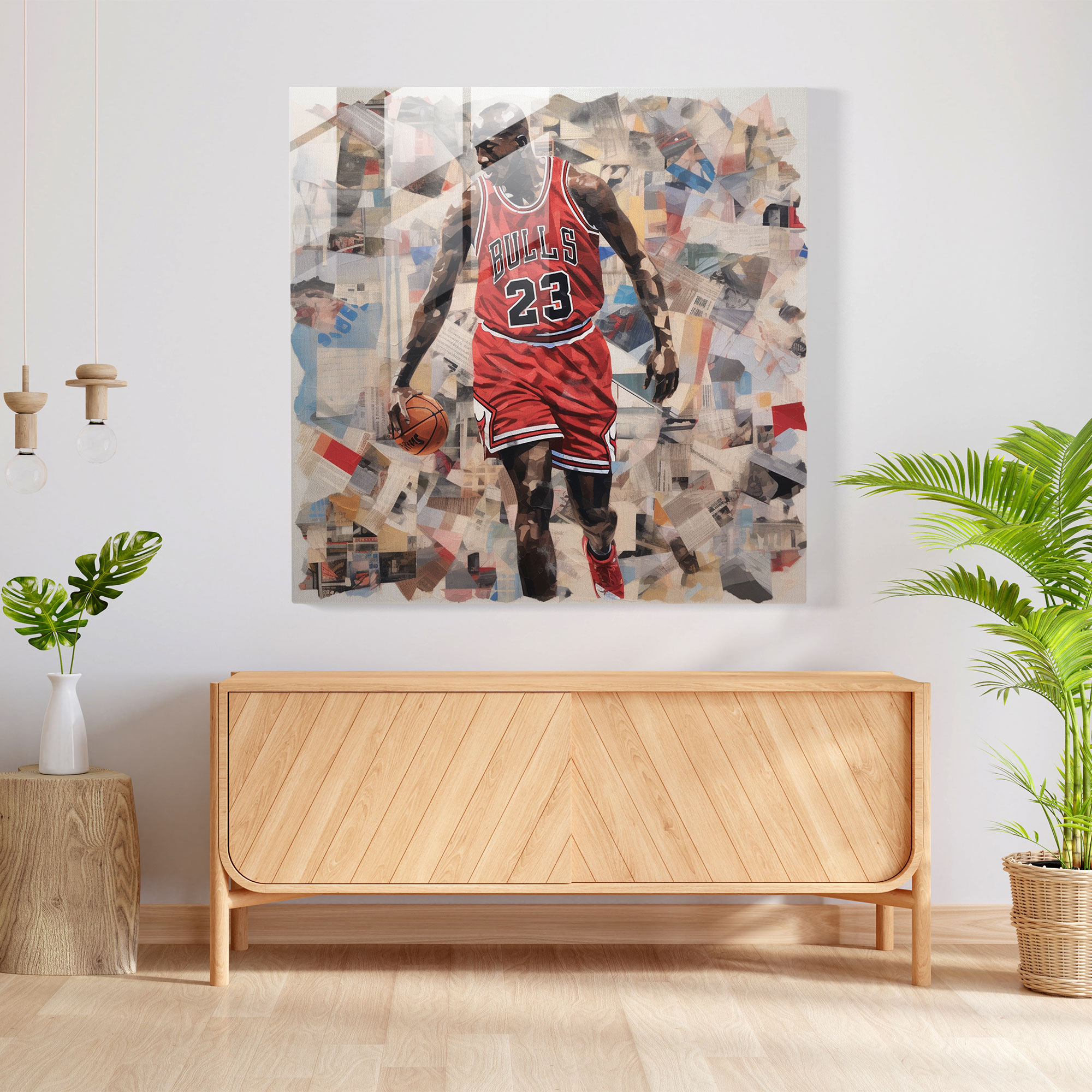 Michael Jordan Glass Print - Micheal Jordan, Glass Wall Art, Michael Jordan, Wall Decoration