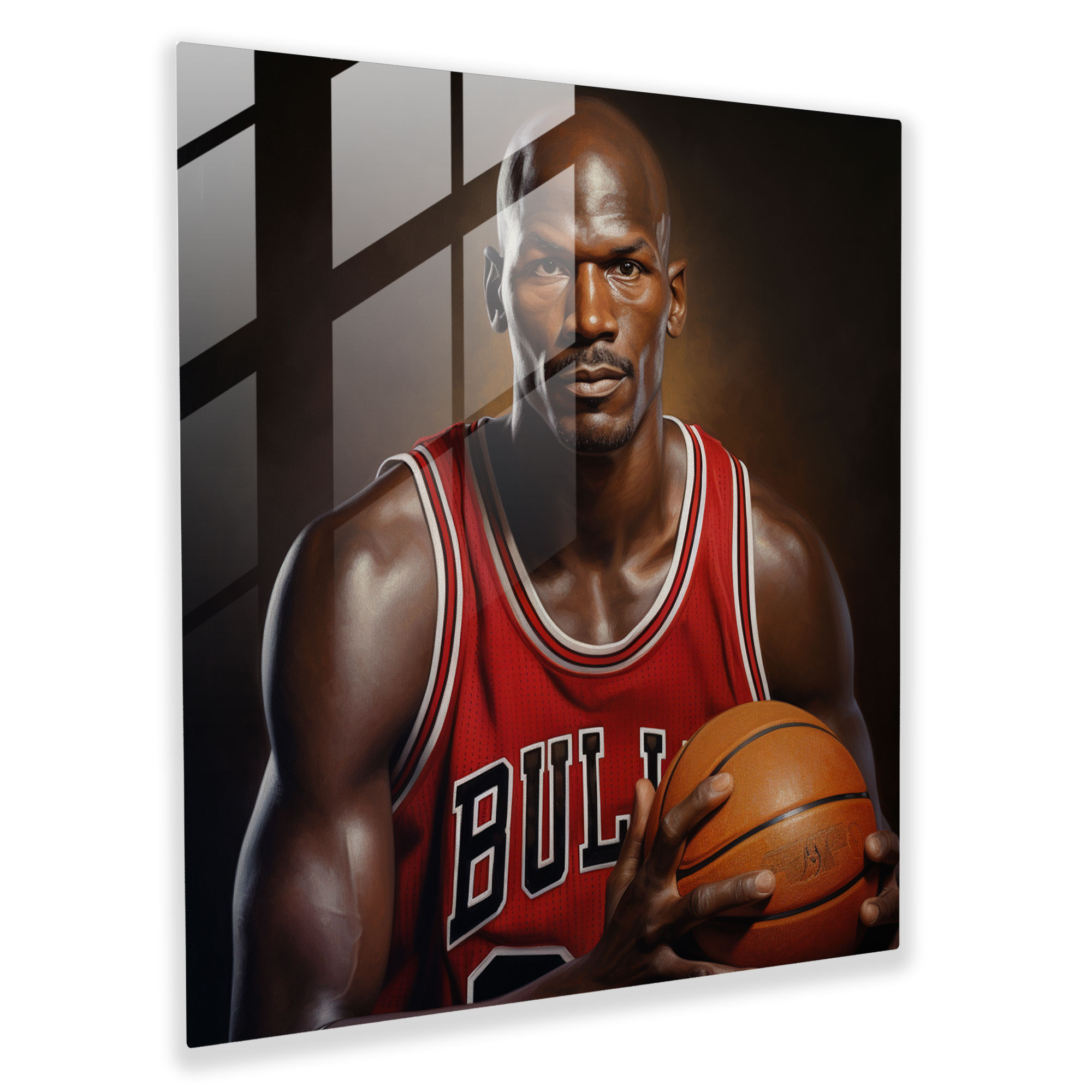 Intense Michael Jordan Glass Print - Micheal Jordan, Focus, Modern Art, Glass Art