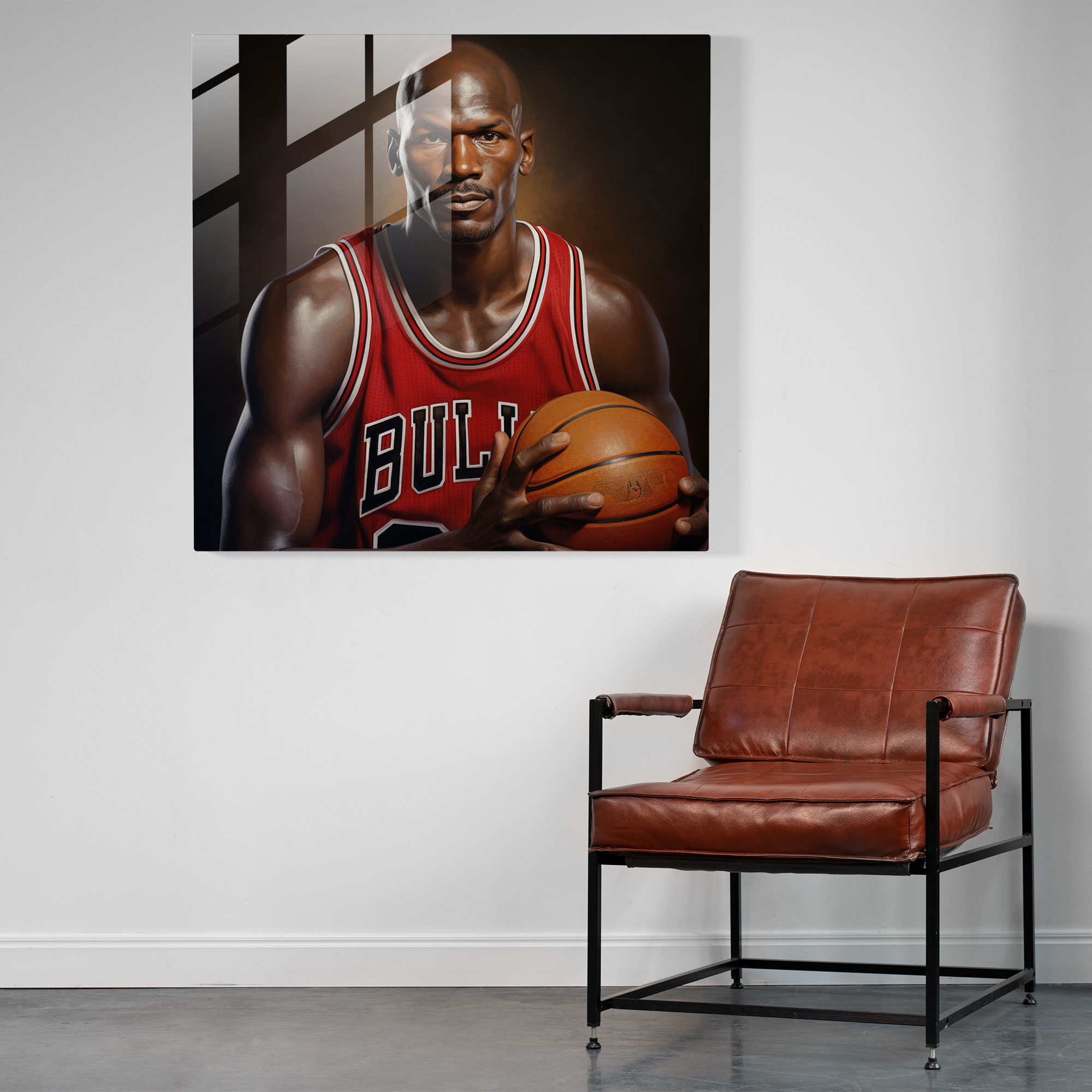 Intense Michael Jordan Glass Print - Micheal Jordan, Focus, Modern Art, Glass Art