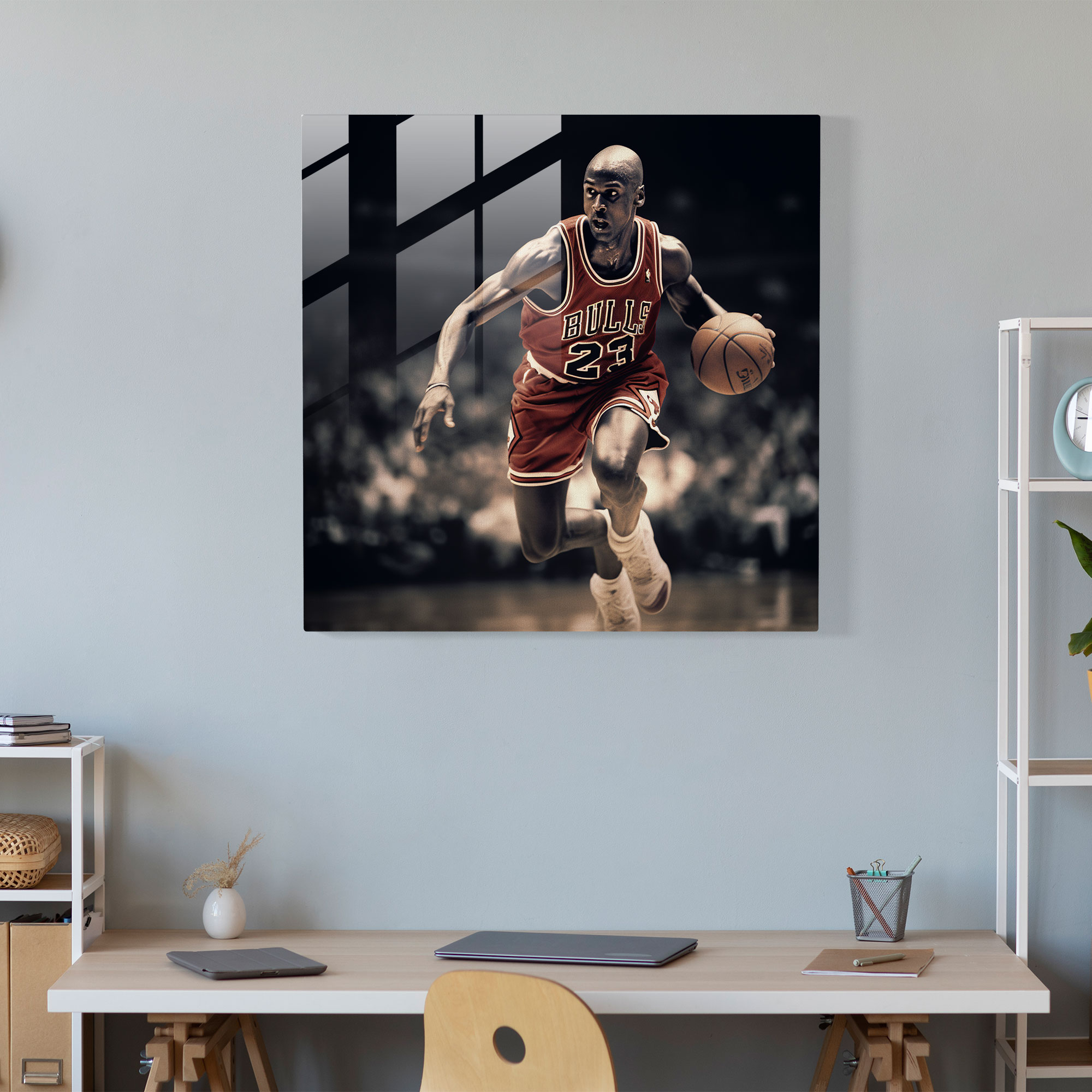 Memorable Michael Jordan Glass Print - Micheal Jordan, Home Decoration, Nostalgia, Legacy