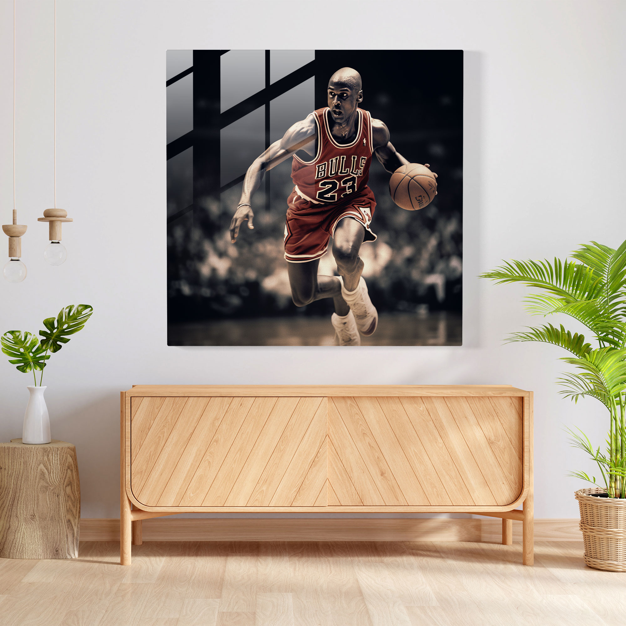 Memorable Michael Jordan Glass Print - Micheal Jordan, Home Decoration, Nostalgia, Legacy
