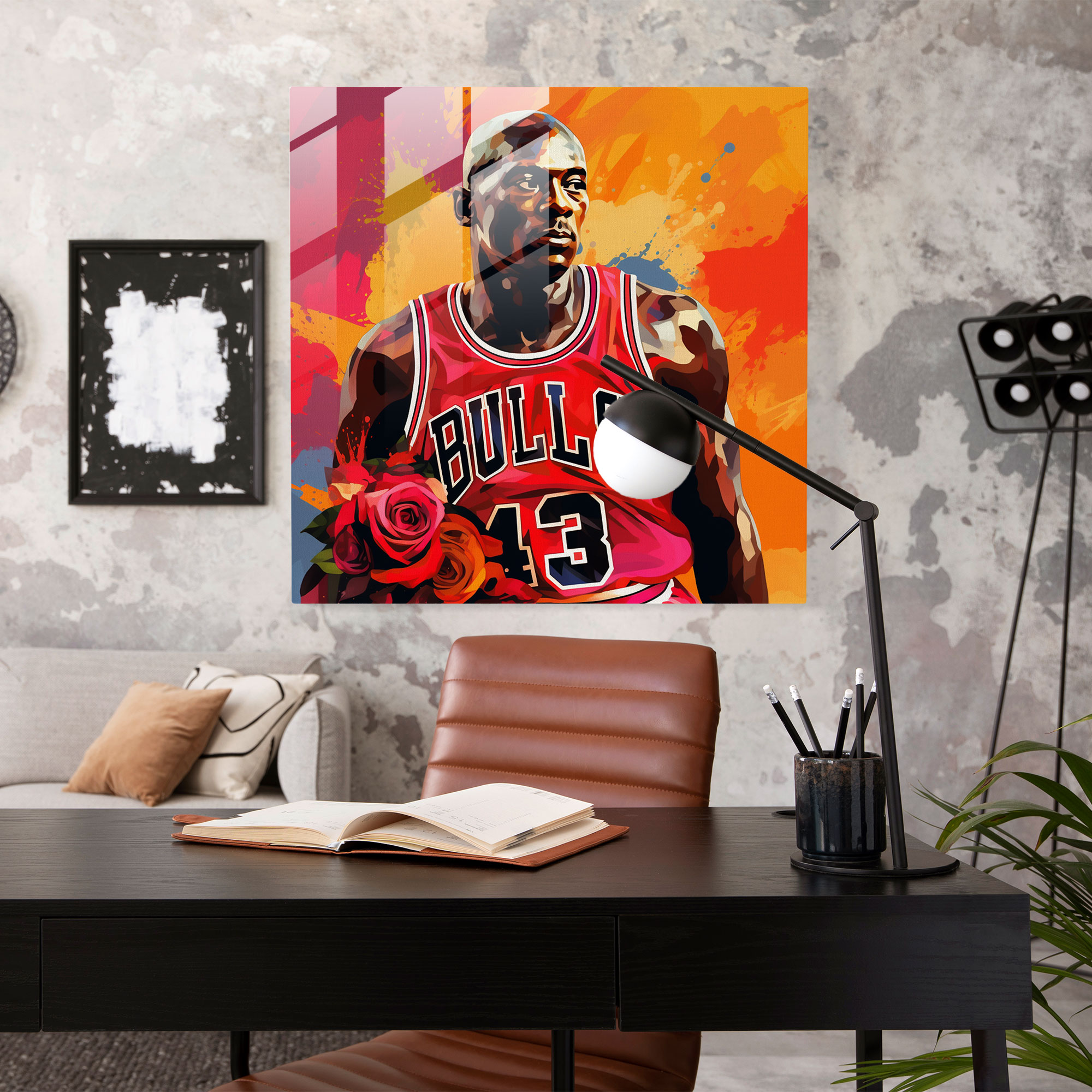 Michael Jordan Pop Art Glass Print - Micheal Jordan, Modern Art, Gift, Glass Wall Art