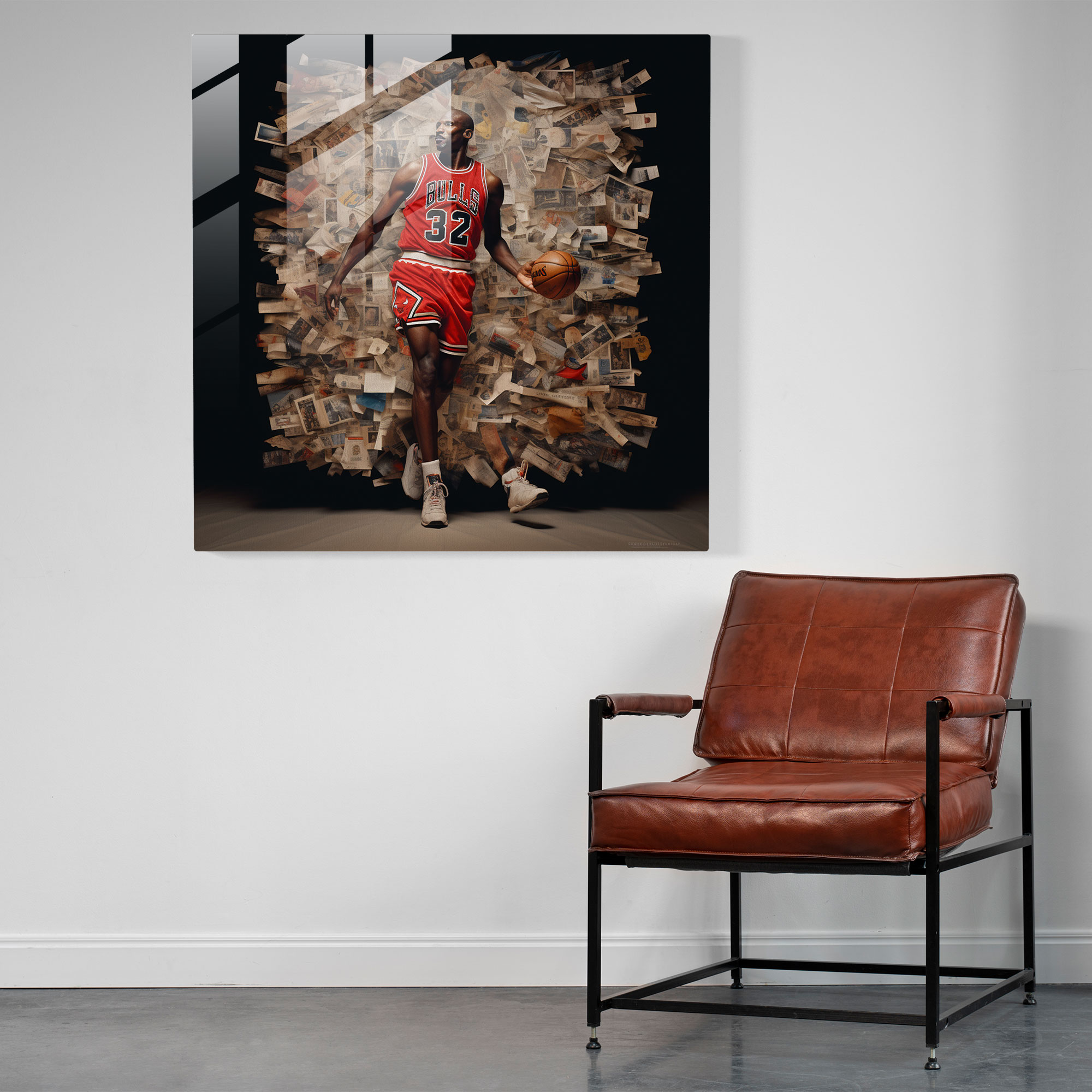 Michael Jordan Glass Print - Journey Of A Legend - Micheal Jordan, Glass Wall Art, Journey, Glass Print
