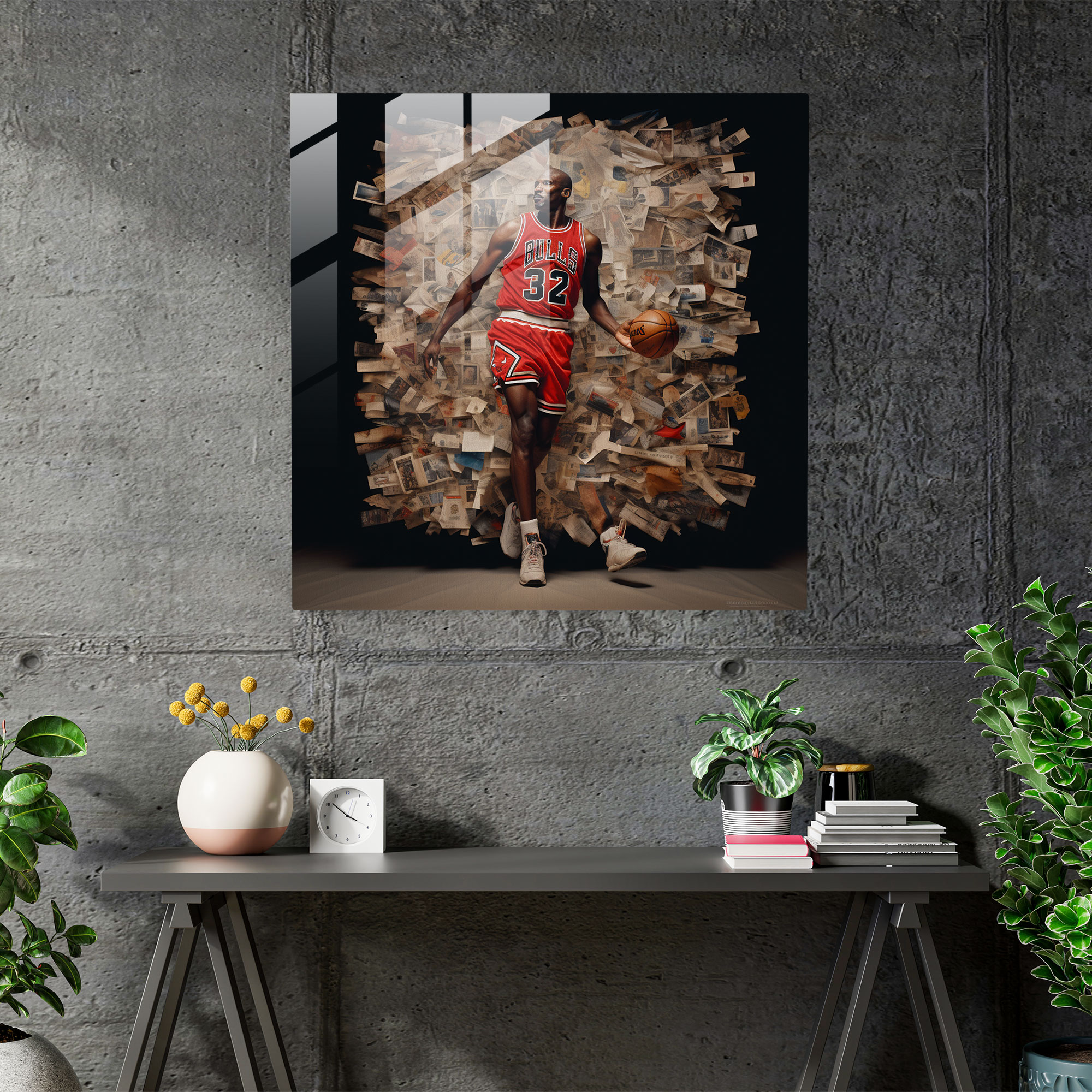 Michael Jordan Glass Print - Journey Of A Legend - Micheal Jordan, Glass Wall Art, Journey, Glass Print