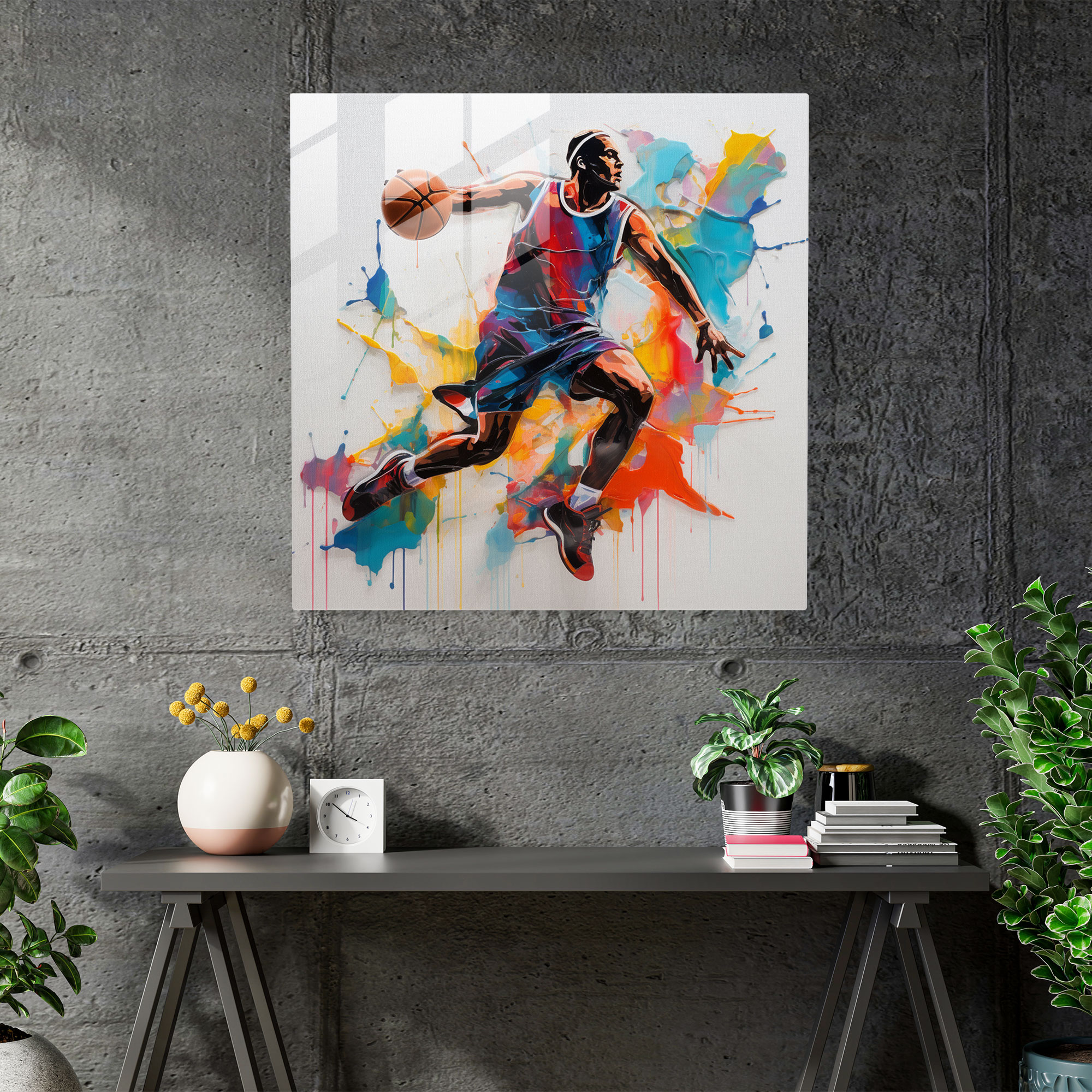 Michael Jordan Glass Wall Art - Micheal Jordan, Home Decoration, Wall Decoration, Glass Print