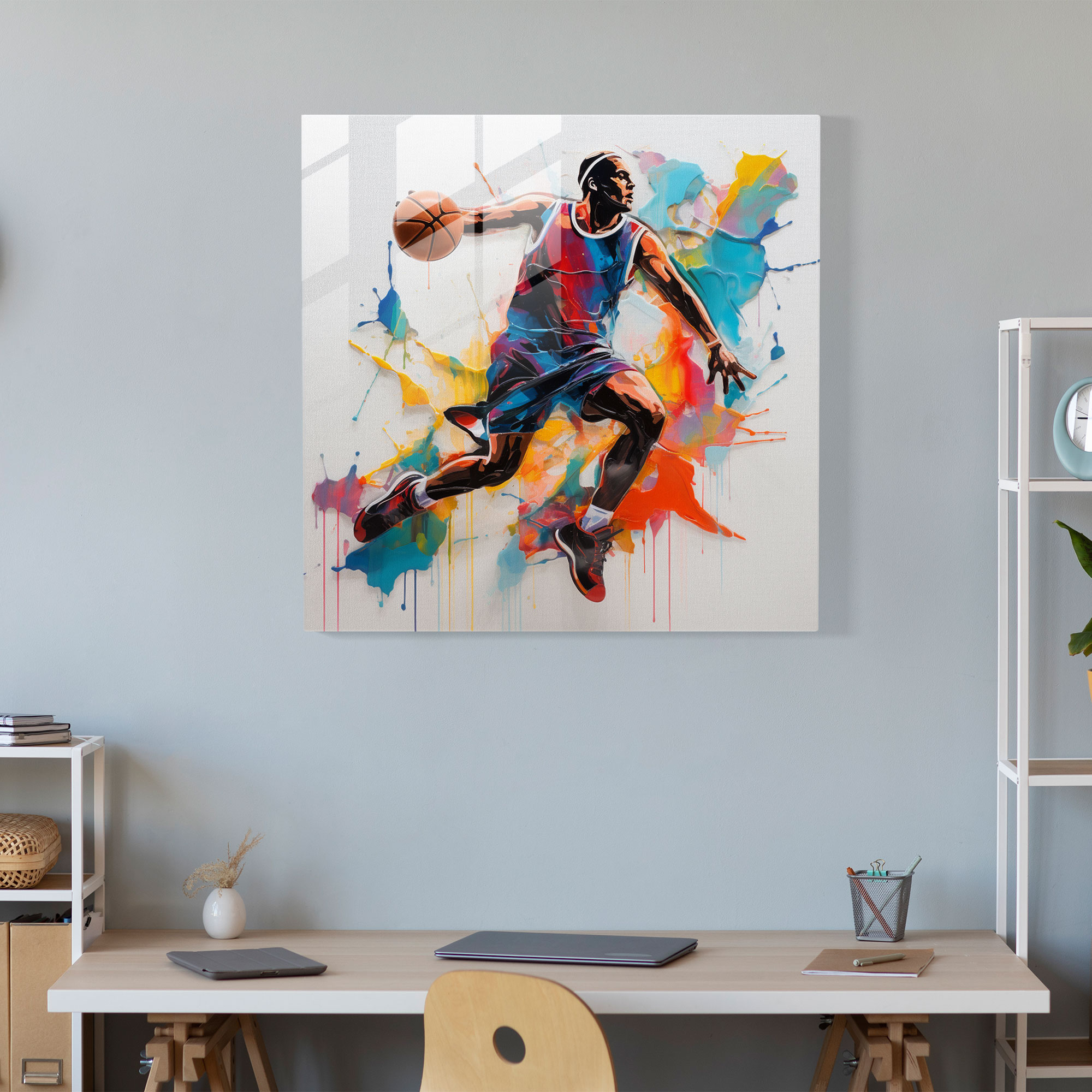 Michael Jordan Glass Wall Art - Micheal Jordan, Home Decoration, Wall Decoration, Glass Print