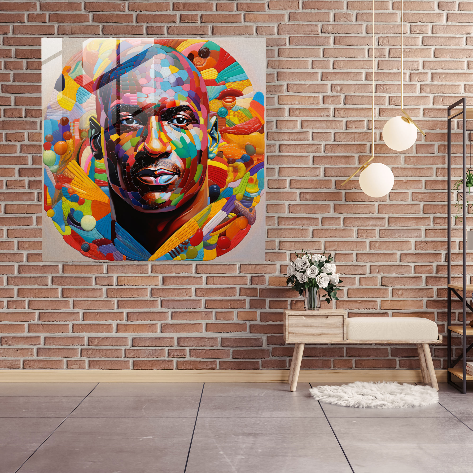 Michael Jordan Glass Print - Pop Art Collage - Micheal Jordan, Pop Art, Greatness, Home Decoration