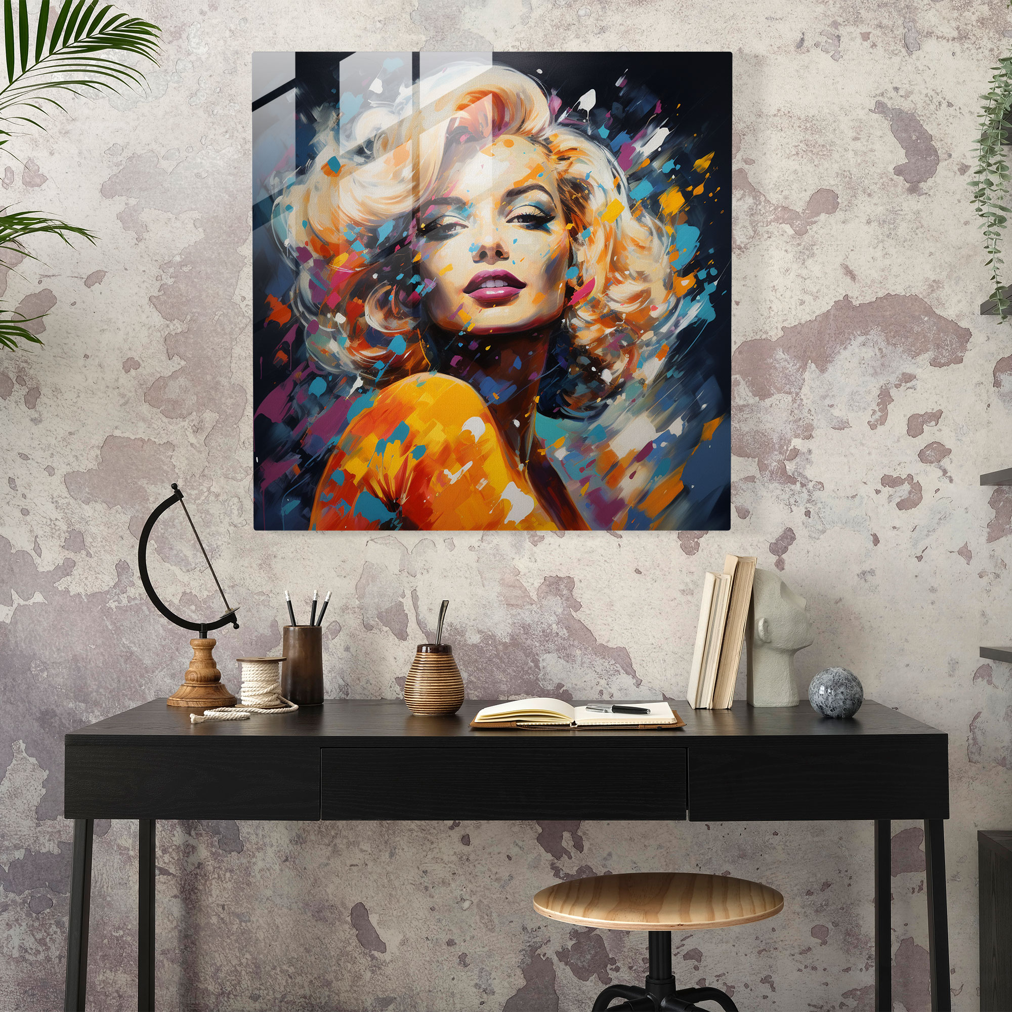 Marilyn Monroe Glass Print - Marilyn Monroe, Marilyn Monroe, Wall Decoration, Iconic Beauty