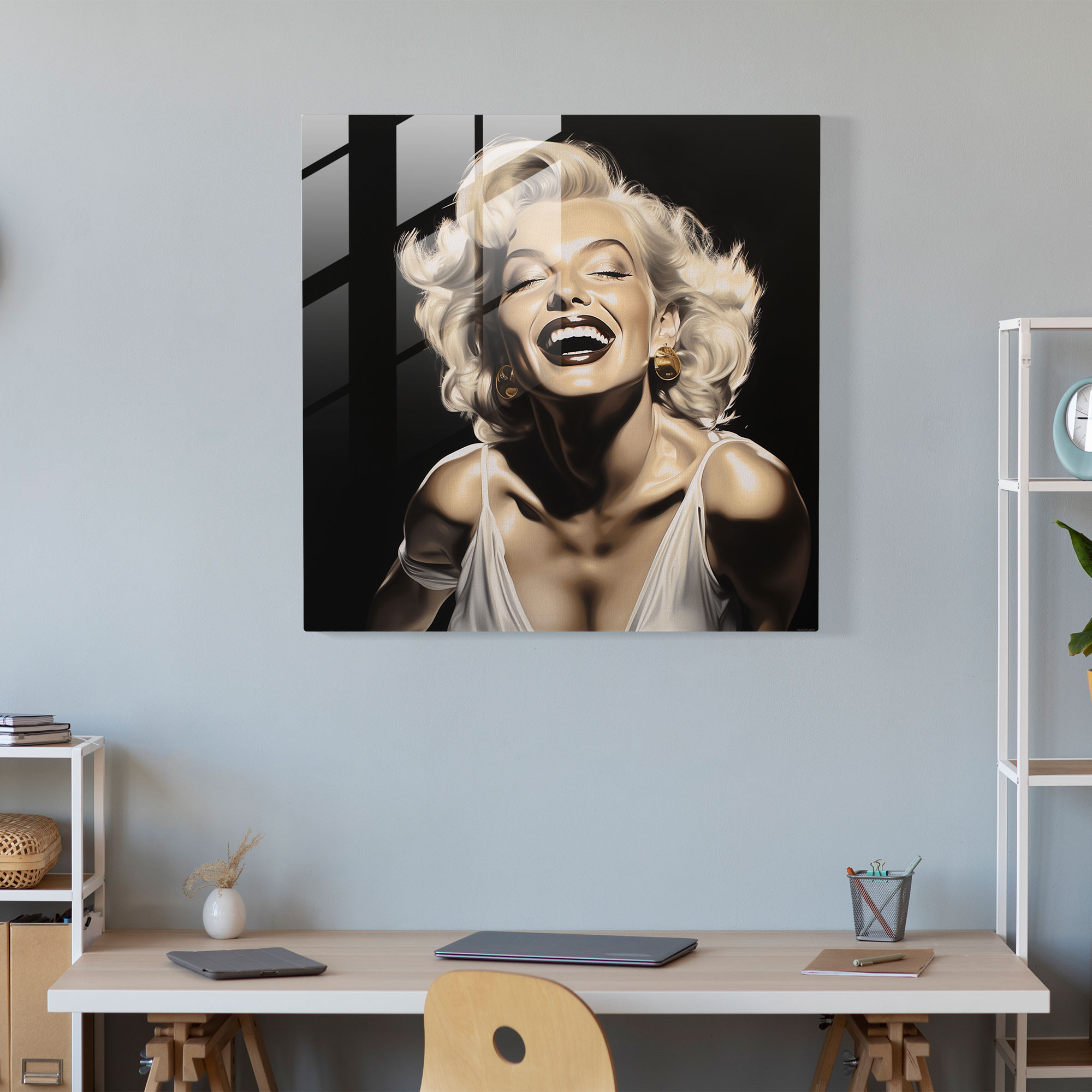 Enchanting Marilyn Monroe Glass Wall Art - Marilyn Monroe, Wall Decoration, Marilyn Monroe, Sophisticated Design