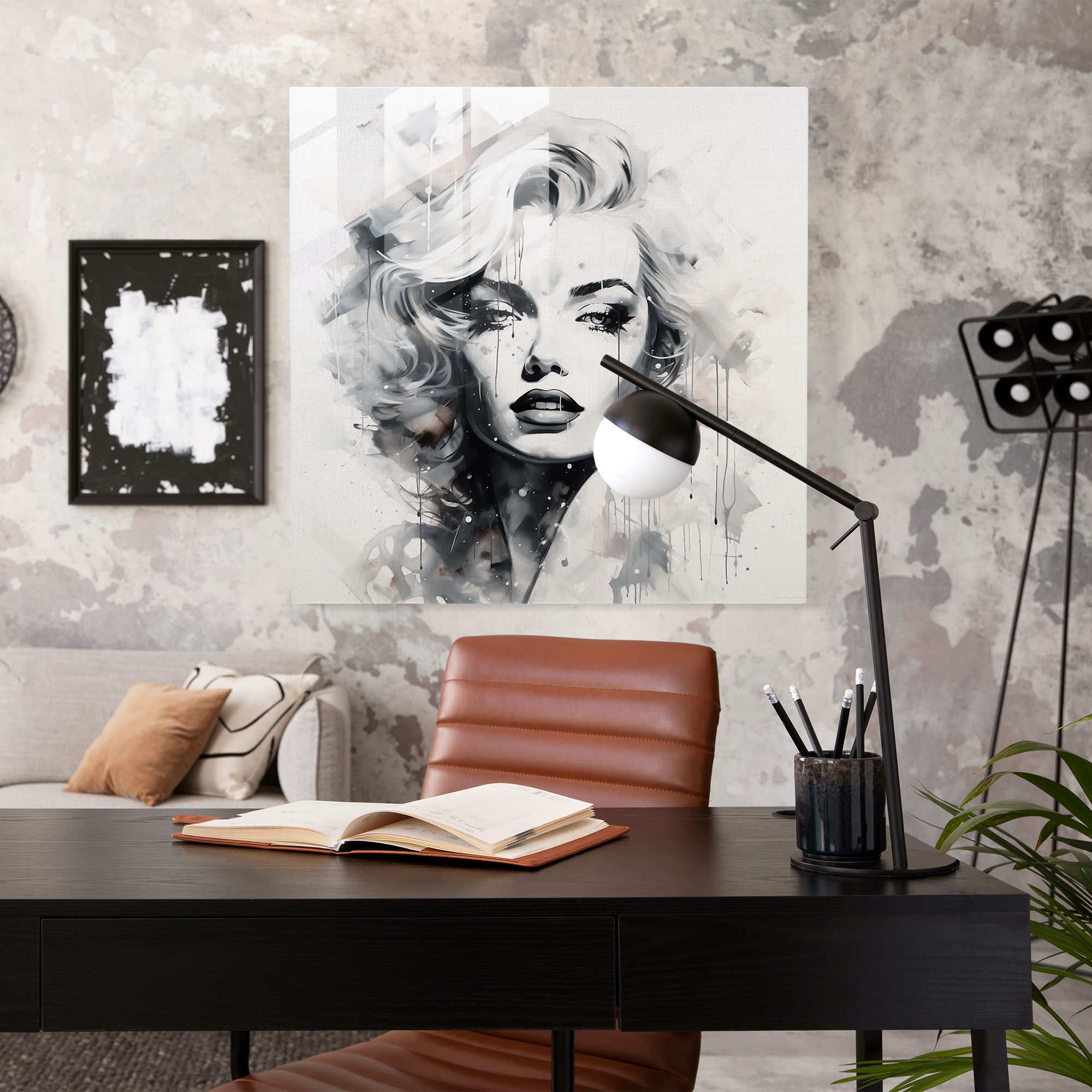 Timeless Beauty: Marilyn Monroe Glass Print - Marilyn Monroe, Stylish Interpretation, Glass Wall Art, Glass Print