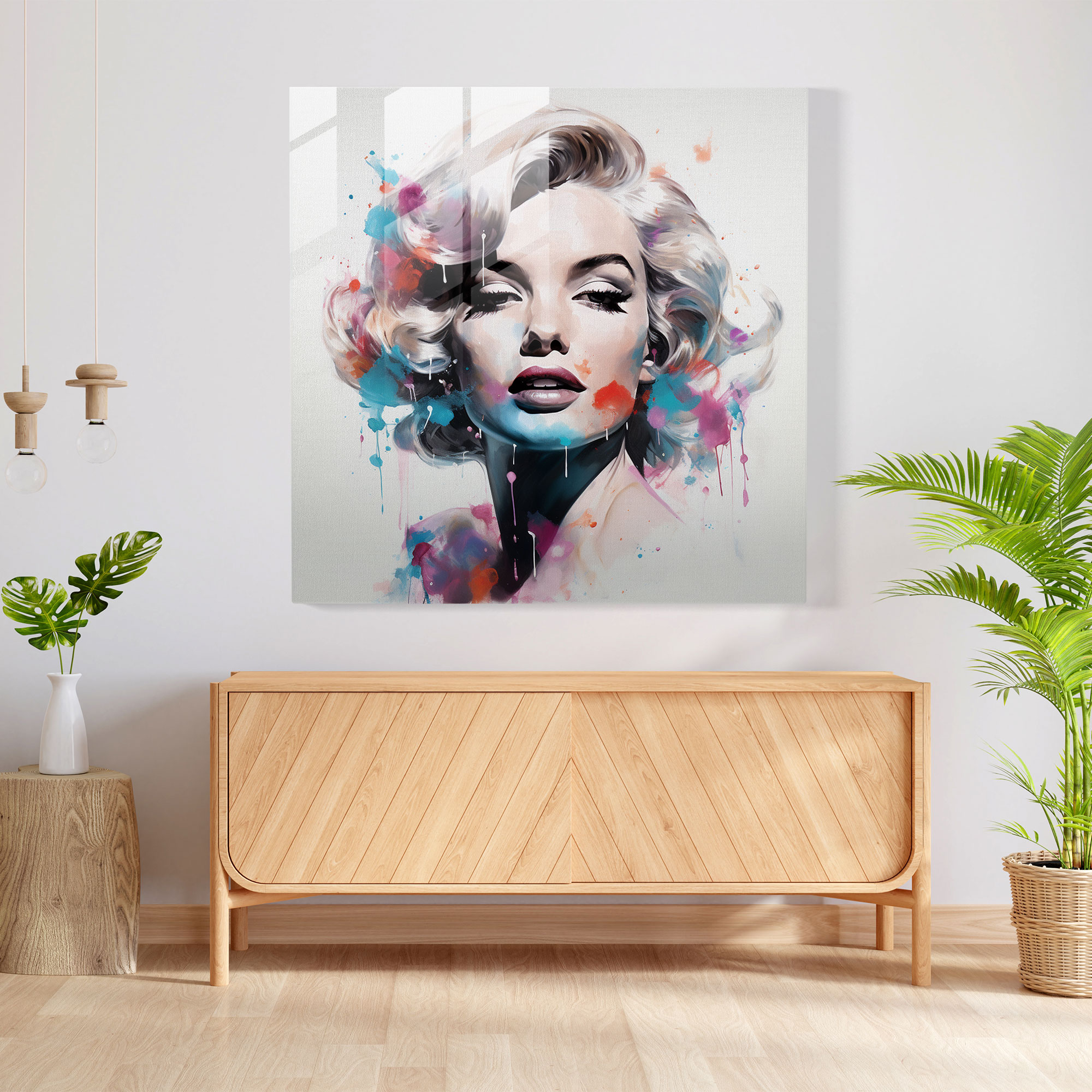 Iconic Beauty: Marilyn Monroe Glass Print - Marilyn Monroe, Glass Art, Modern Art, Home Decoration