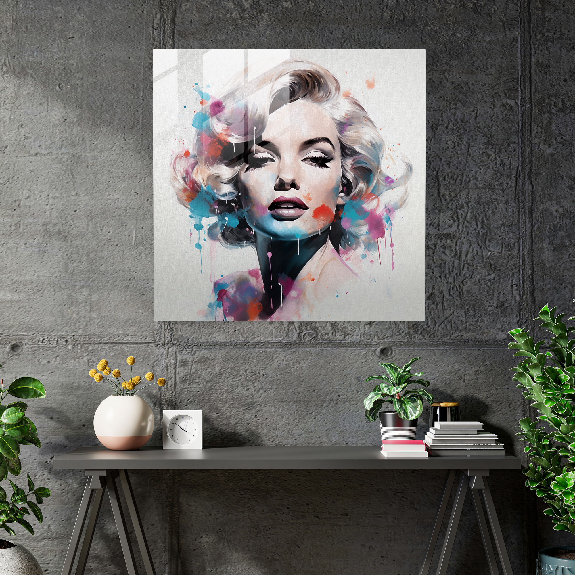 Iconic Beauty: Marilyn Monroe Glass Print - Marilyn Monroe, Glass Art, Modern Art, Home Decoration