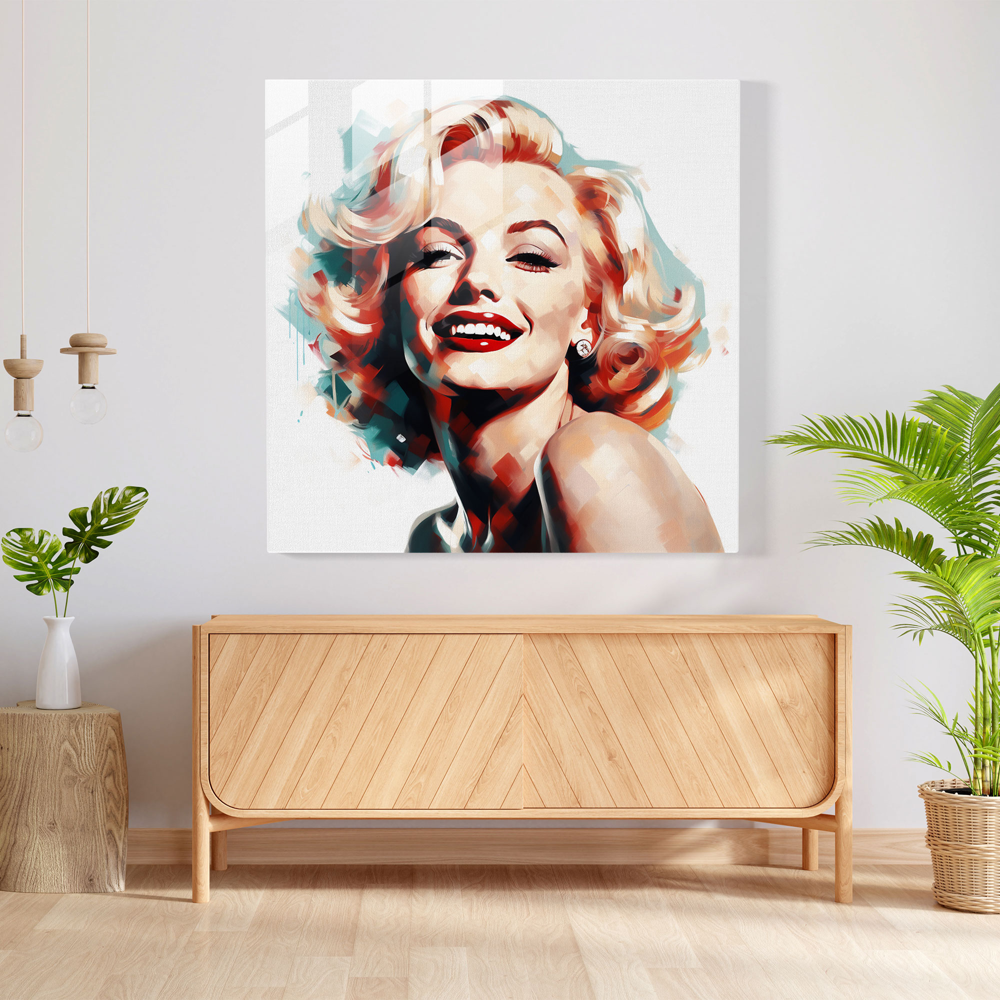 Radiant Presence: Marilyn Monroe Glass Wall Art - Marilyn Monroe, Marilyn Monroe, Glass Print, Wall Decoration