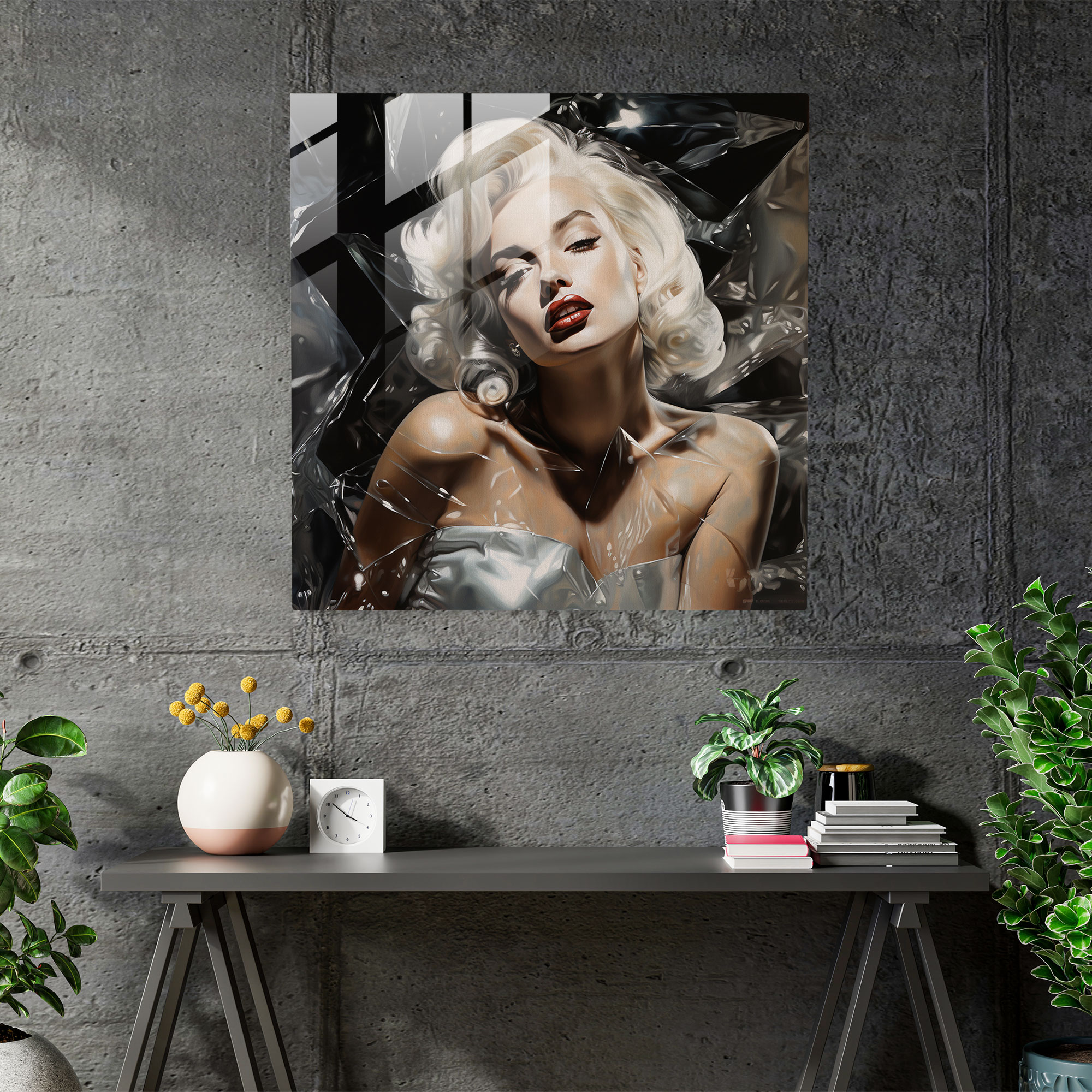 Captivating History: Marilyn Monroe Glass Print - Marilyn Monroe, Glamorous Allure, Home Decoration, Marilyn Monroe