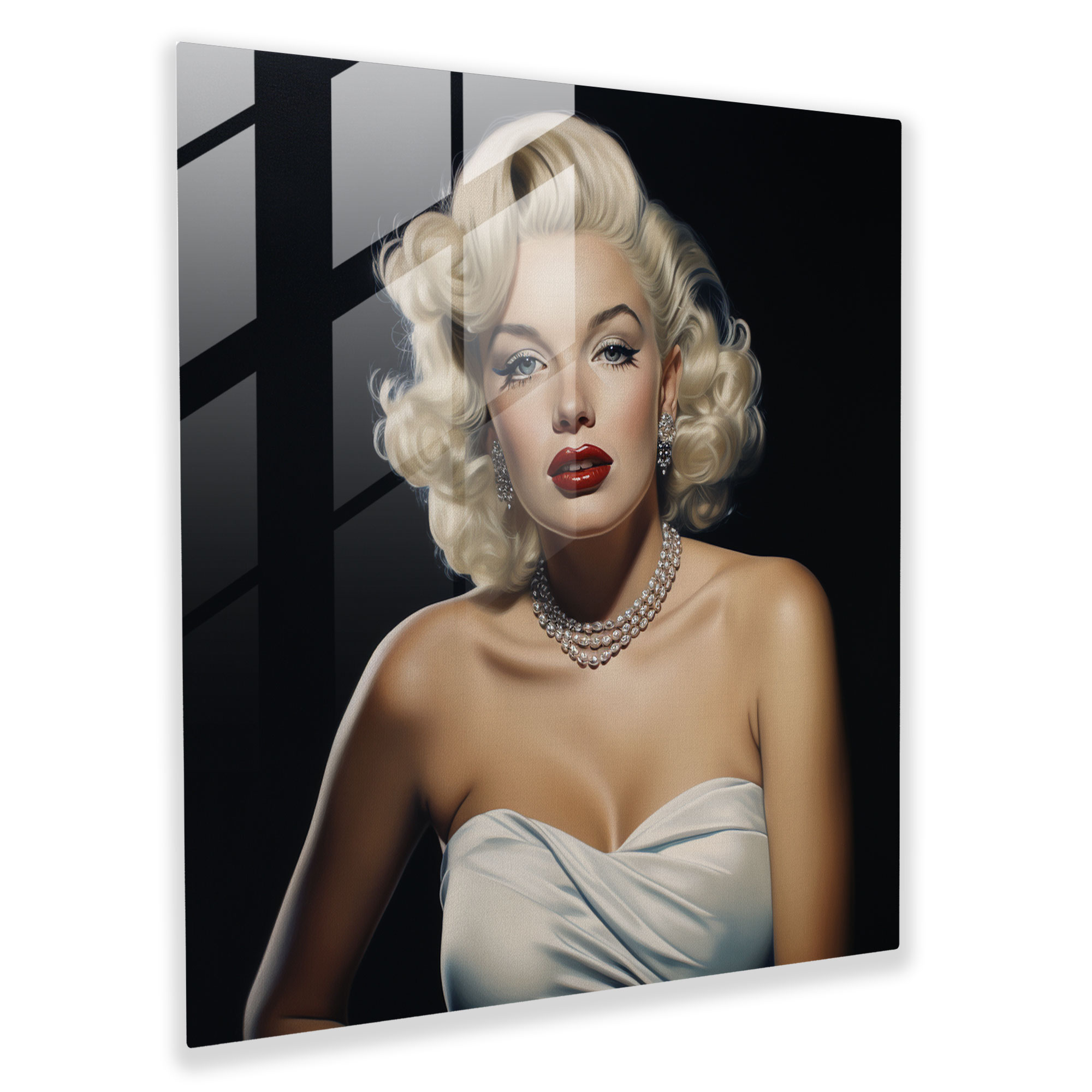Realistic Marilyn Monroe Glass Print - Marilyn Monroe, Modern Art, Exquisite Detail, Glass Wall Art