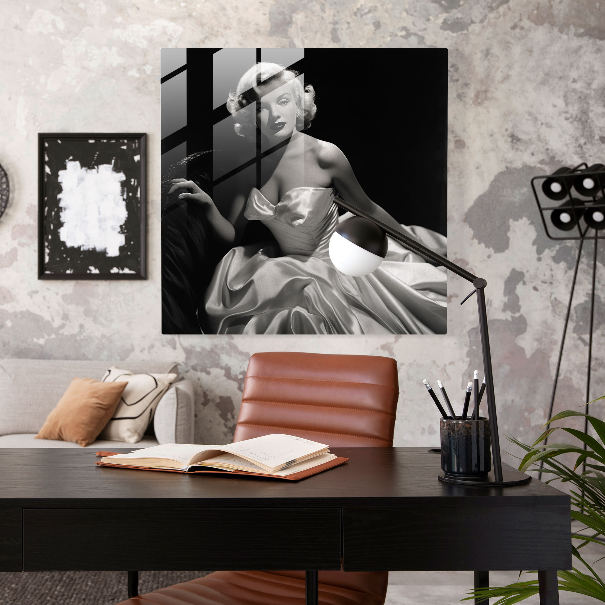 Classic Marilyn Monroe Glass Print - Marilyn Monroe, Modern Art, Glass Print, Elegant