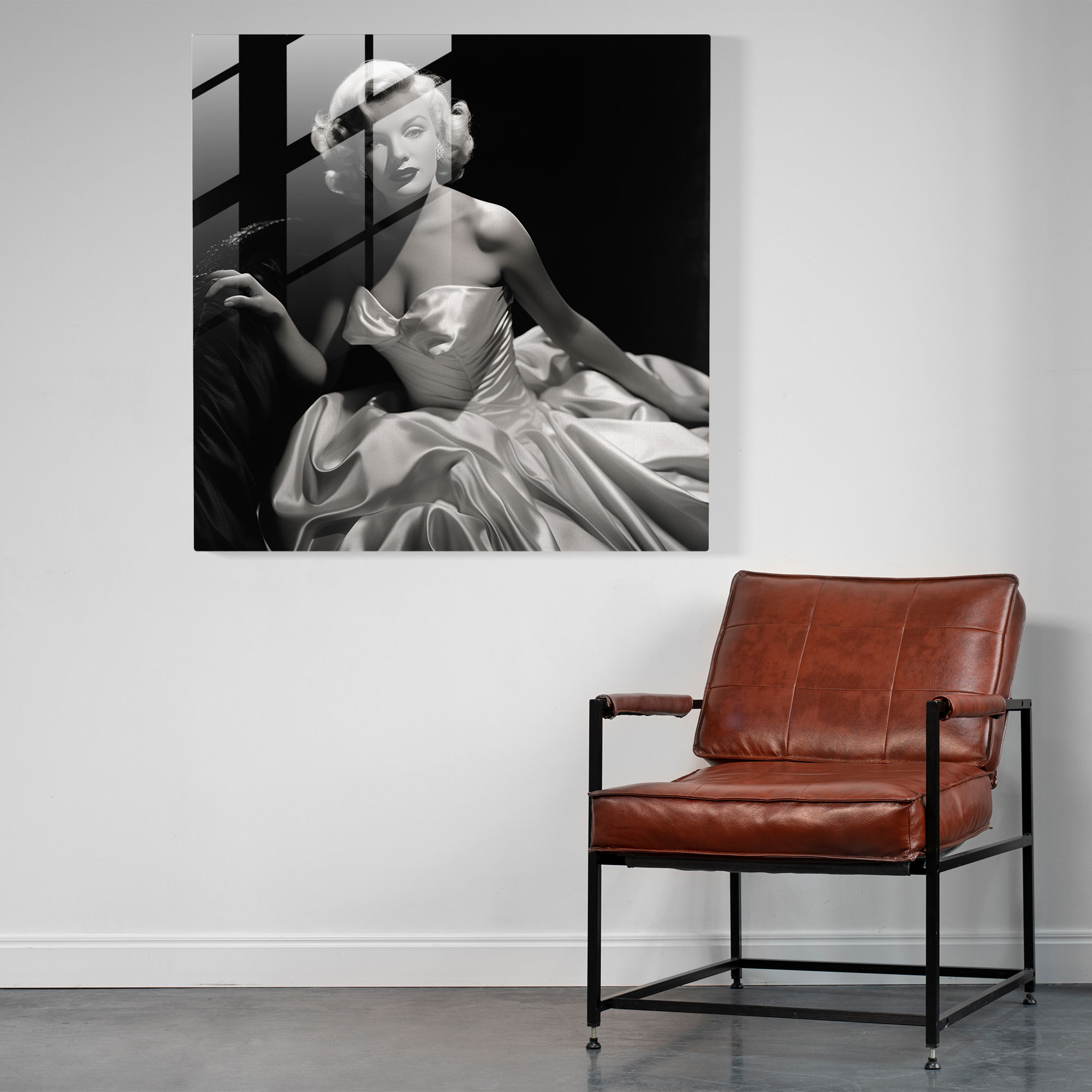 Classic Marilyn Monroe Glass Print - Marilyn Monroe, Modern Art, Glass Print, Elegant