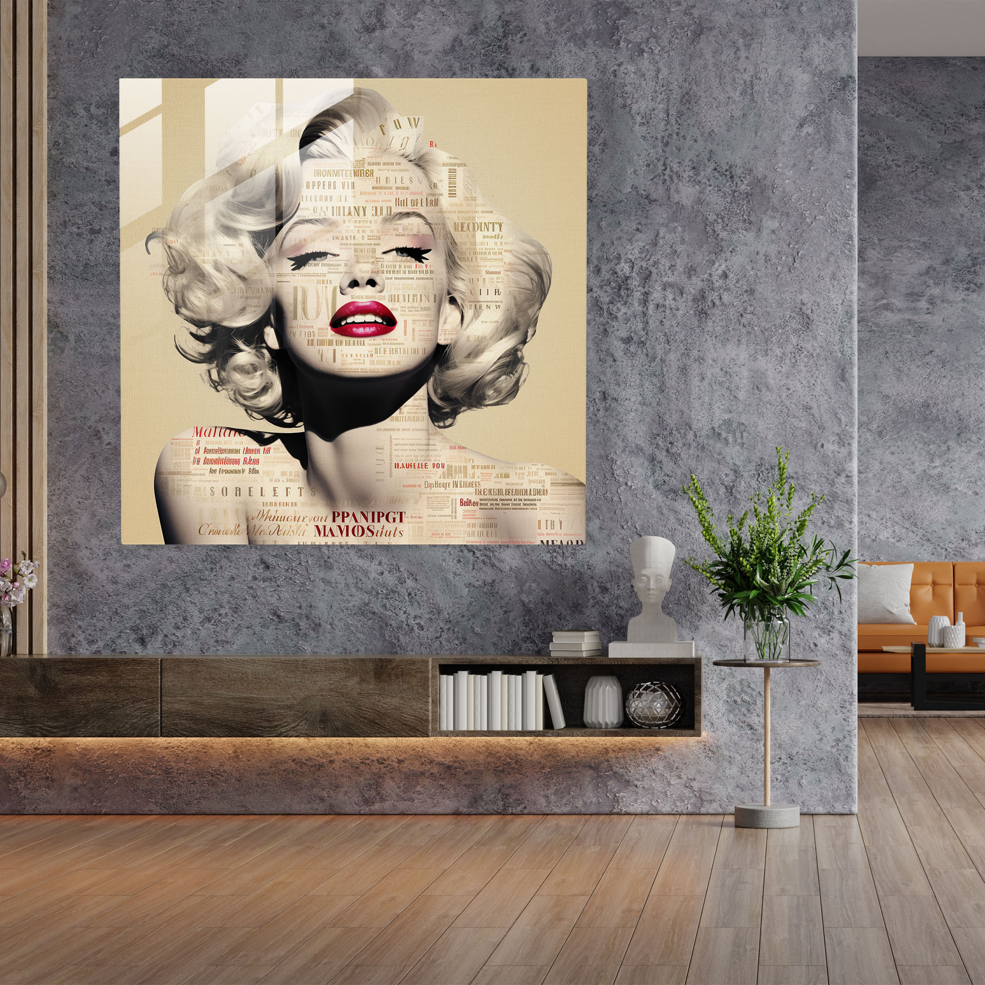 Marilyn Monroe Quotes Glass Print - Marilyn Monroe, Typography, Glass Print, Glass Wall Art