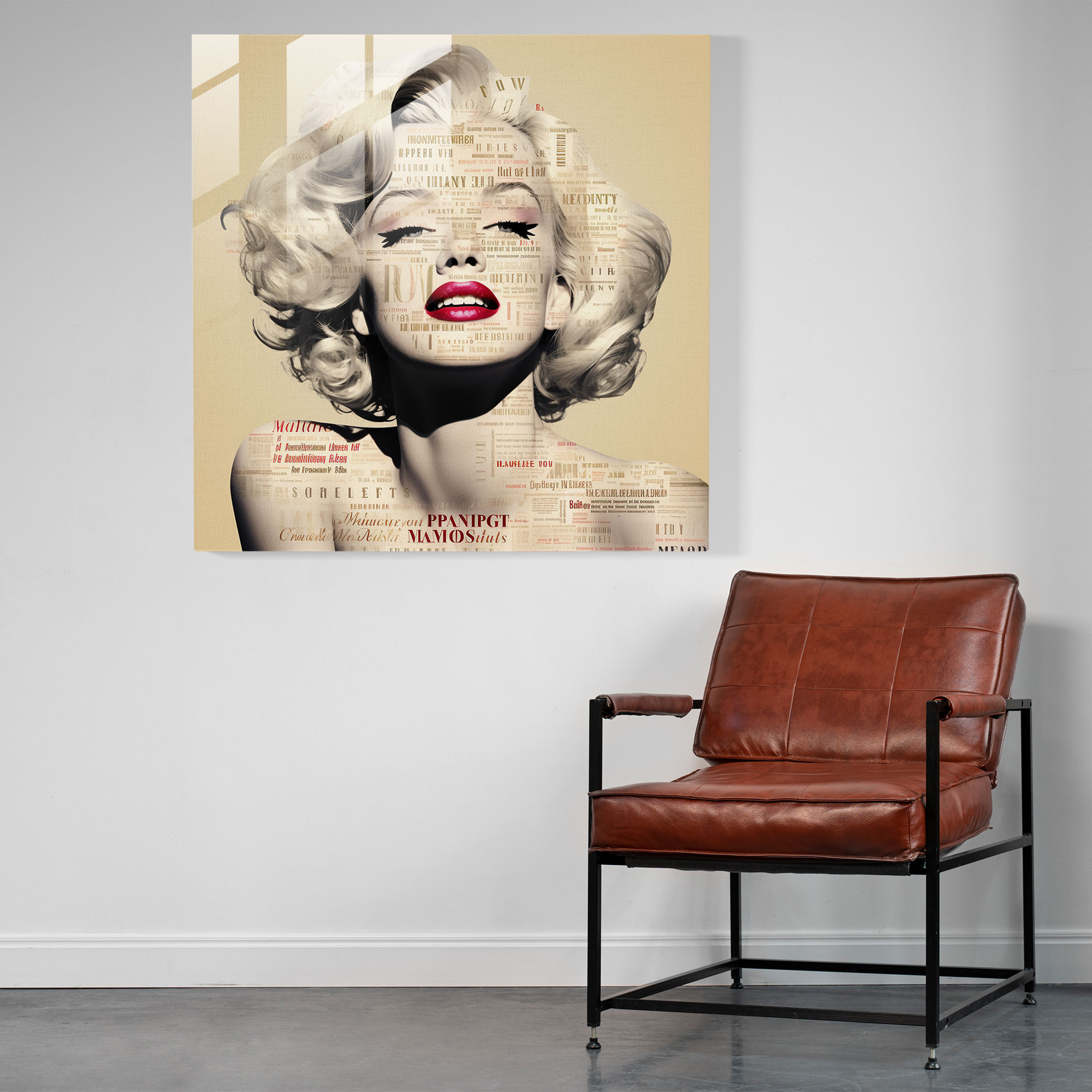 Marilyn Monroe Quotes Glass Print - Marilyn Monroe, Typography, Glass Print, Glass Wall Art