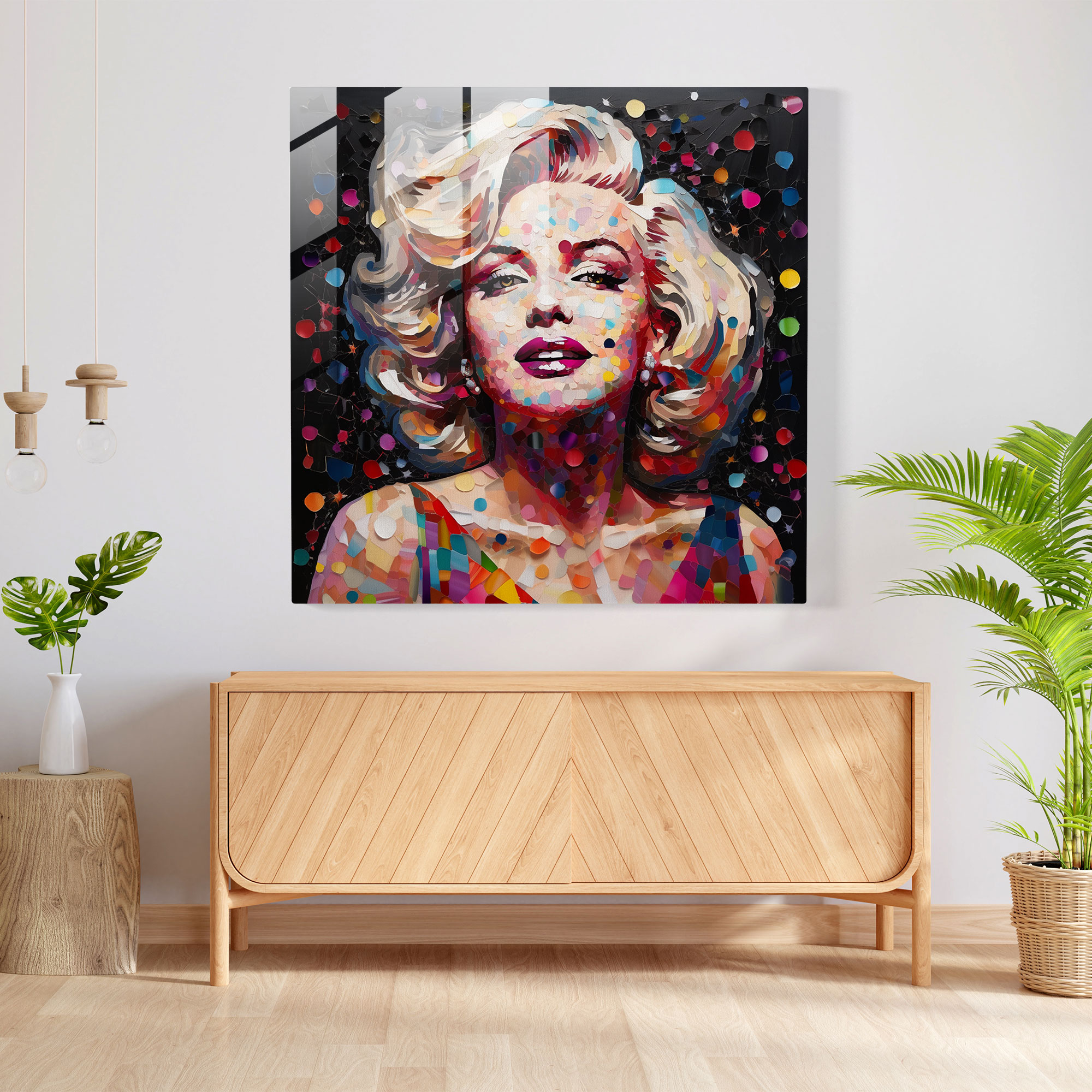 Marilyn Monroe Mosaic Glass Print - Marilyn Monroe, Colorful Glass, Modern Art, Visually Striking