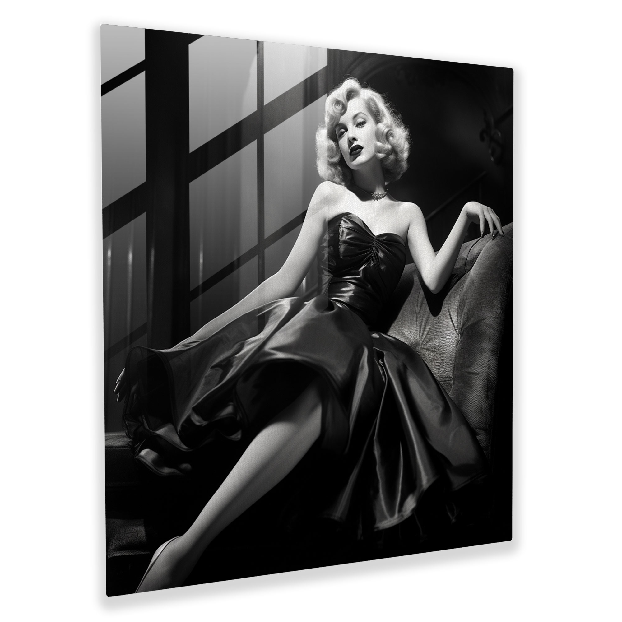 Marilyn Monroe Glass Print - Vintage Black And White Photograph - Marilyn Monroe, Glass Art, Marilyn Monroe, Vintage