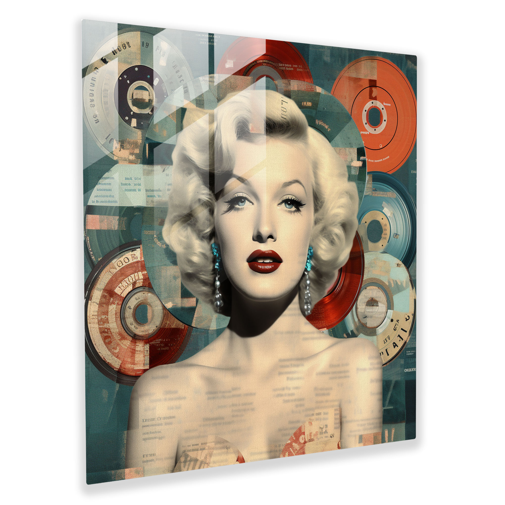 Marilyn Monroe Glass Print - Quote Collage - Marilyn Monroe, Famous Quotes, Quote Collage, Wisdom