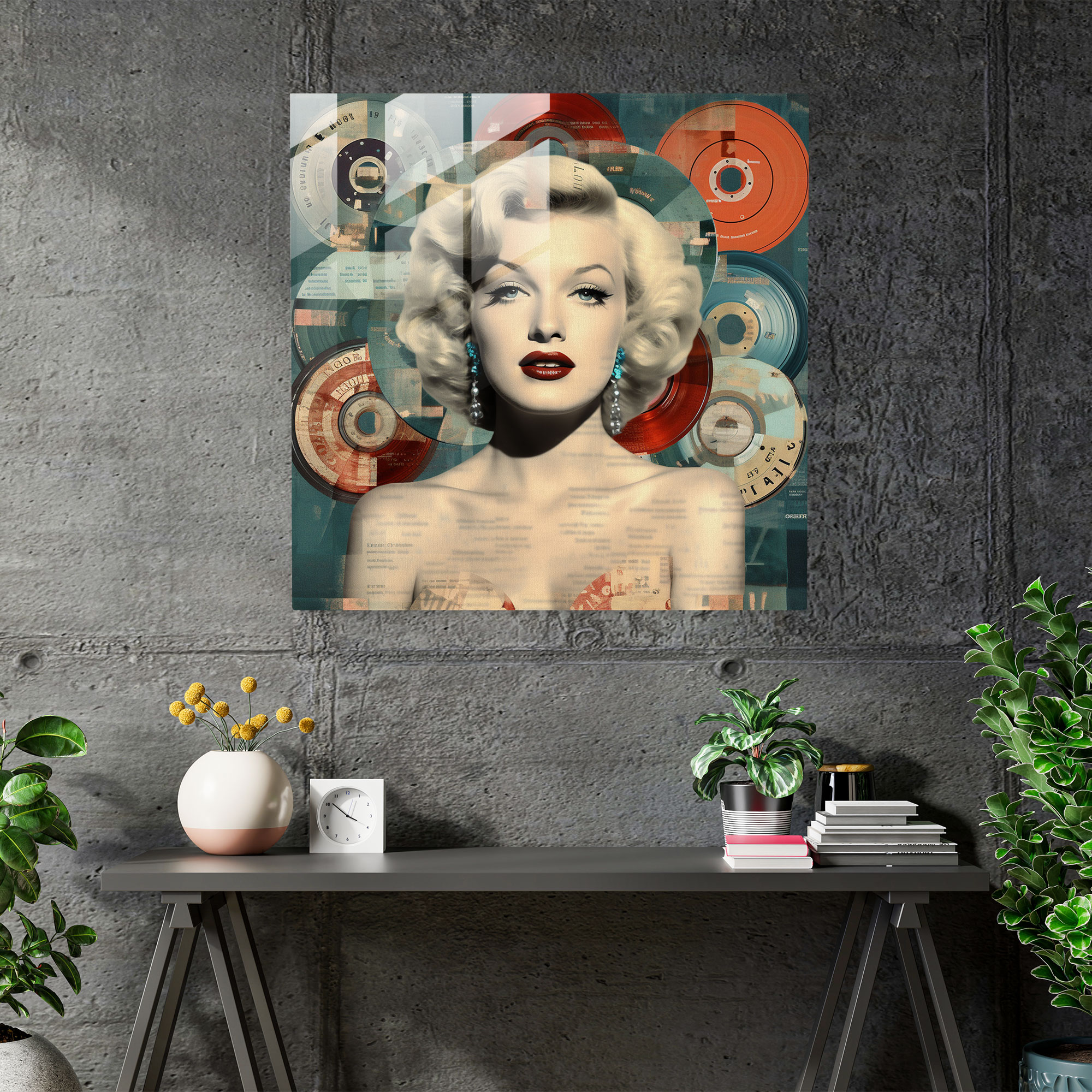 Marilyn Monroe Glass Print - Quote Collage - Marilyn Monroe, Famous Quotes, Quote Collage, Wisdom