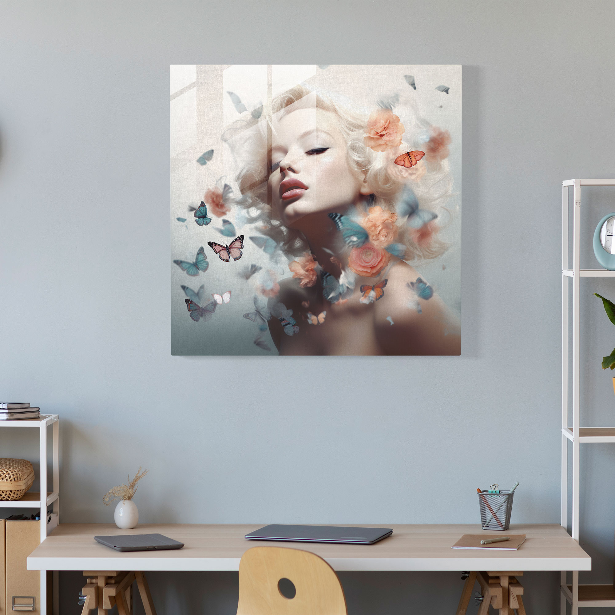 Surreal Marilyn Monroe Glass Print - Marilyn Monroe, Glass Print, Modern Art, Home Decoration