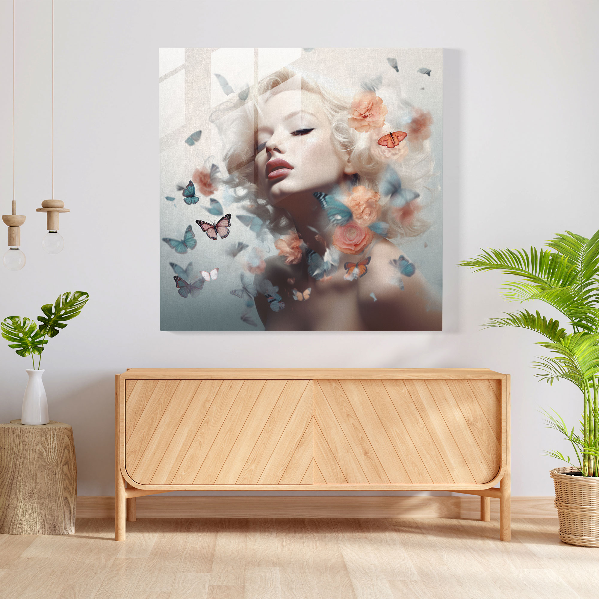 Surreal Marilyn Monroe Glass Print - Marilyn Monroe, Glass Print, Modern Art, Home Decoration