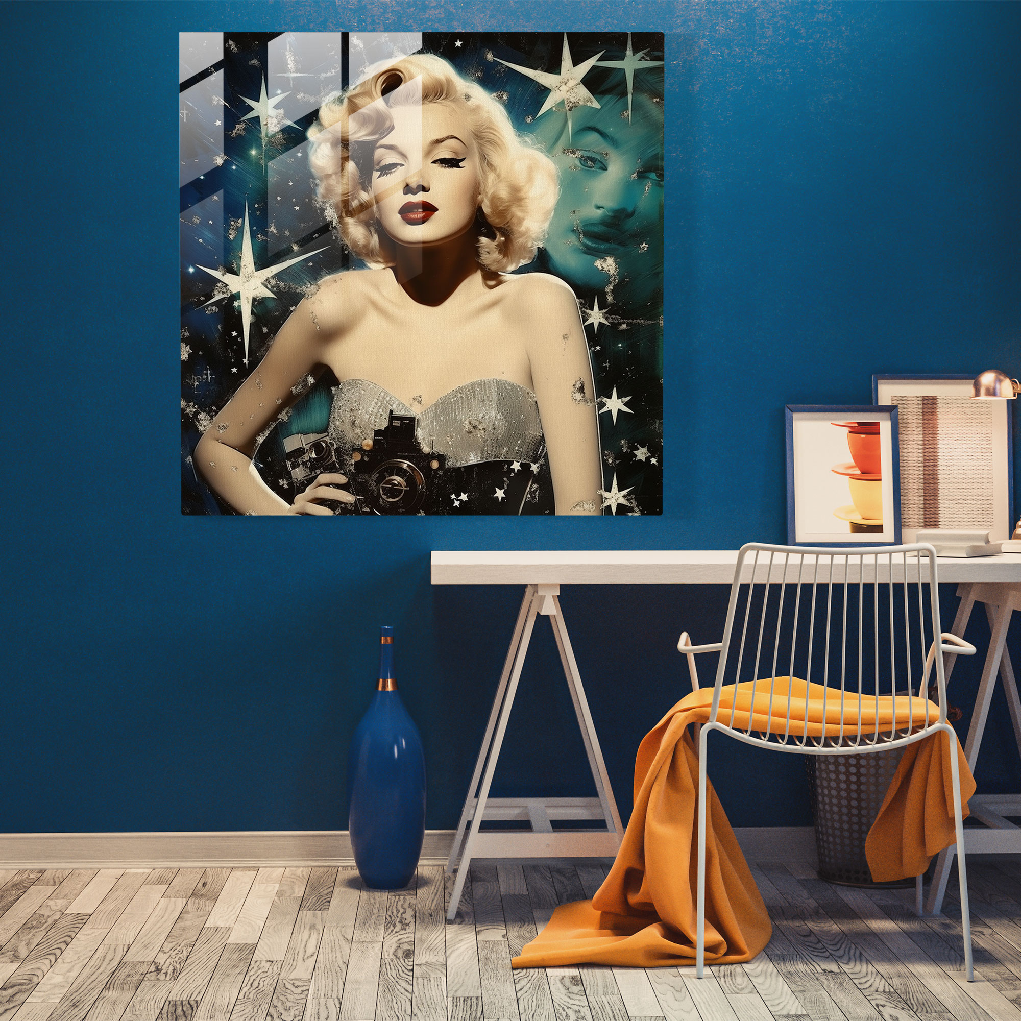 Vintage Film Poster Marilyn Monroe Glass Print - Marilyn Monroe, Modern Art, Marilyn Monroe, Wall Decoration