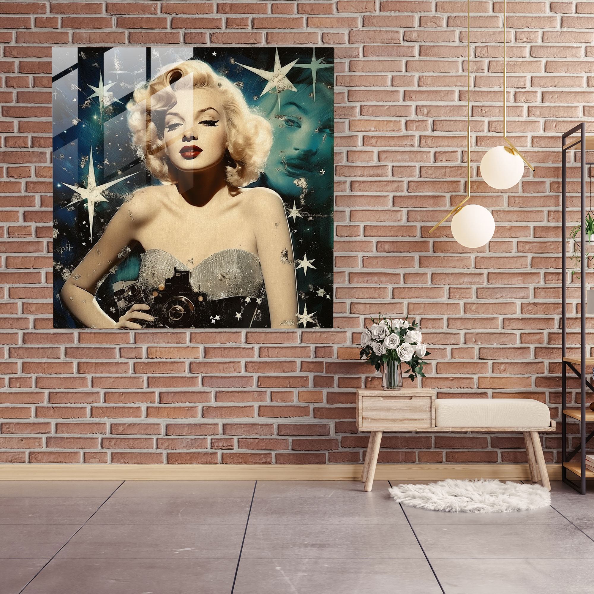 Vintage Film Poster Marilyn Monroe Glass Print - Marilyn Monroe, Modern Art, Marilyn Monroe, Wall Decoration