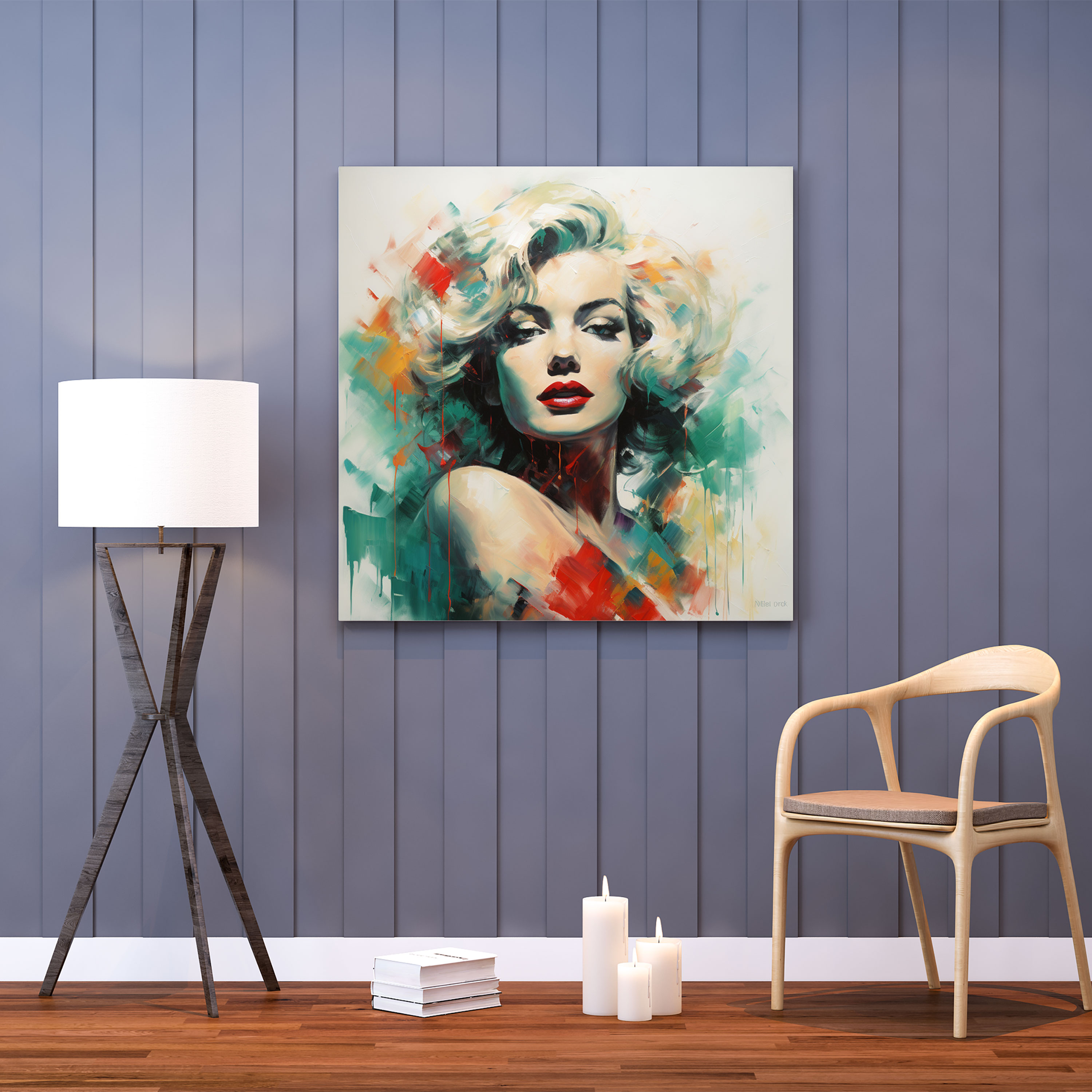 Marilyn Monroe Canvas Print - Abstract Impressionist Wall Decoration - Marilyn Monroe, Canvas Print, Wall Art, Impressionist Art